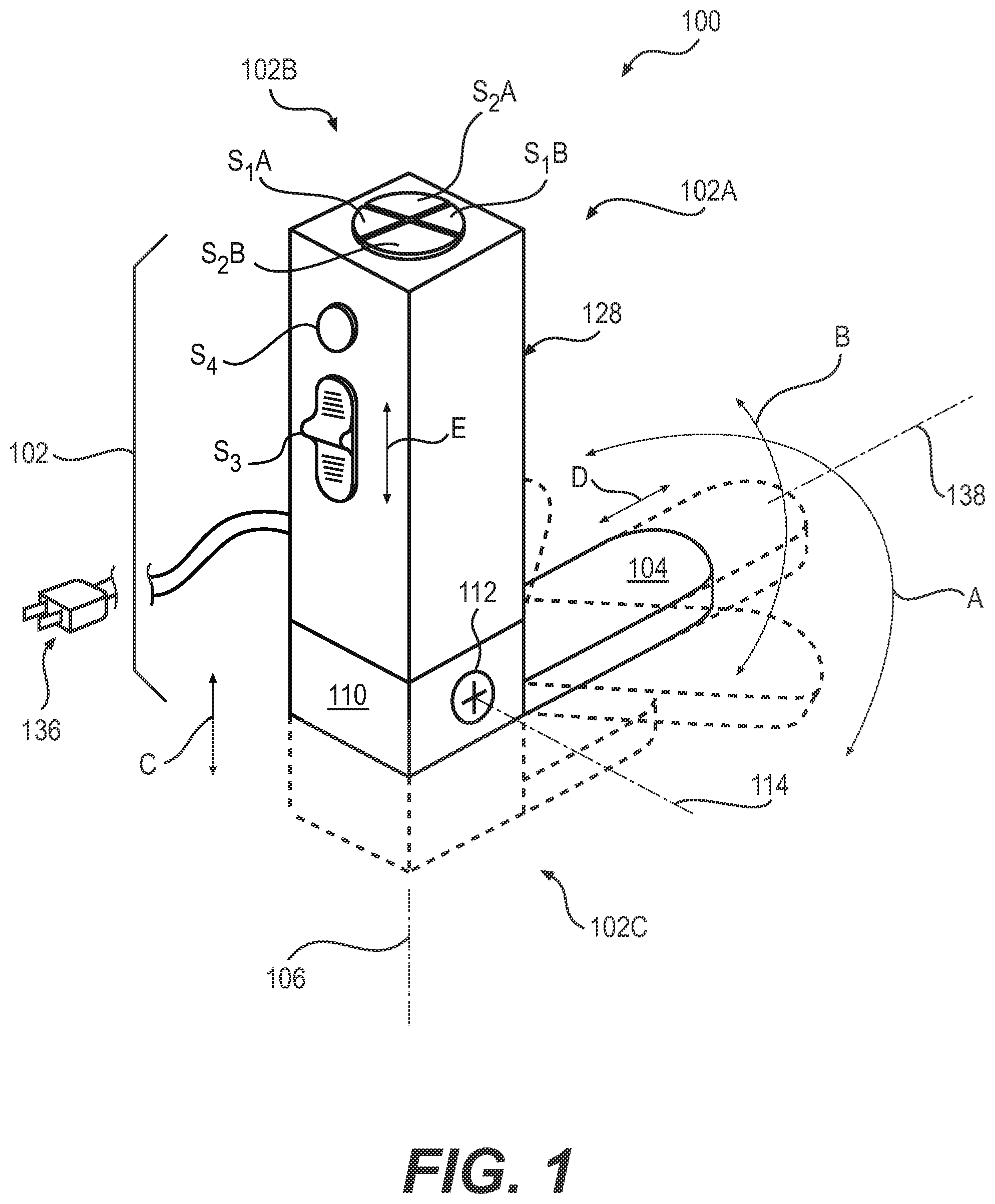 Patent US12324569 Figure 1 – Laryngoscope with blade position adjustment