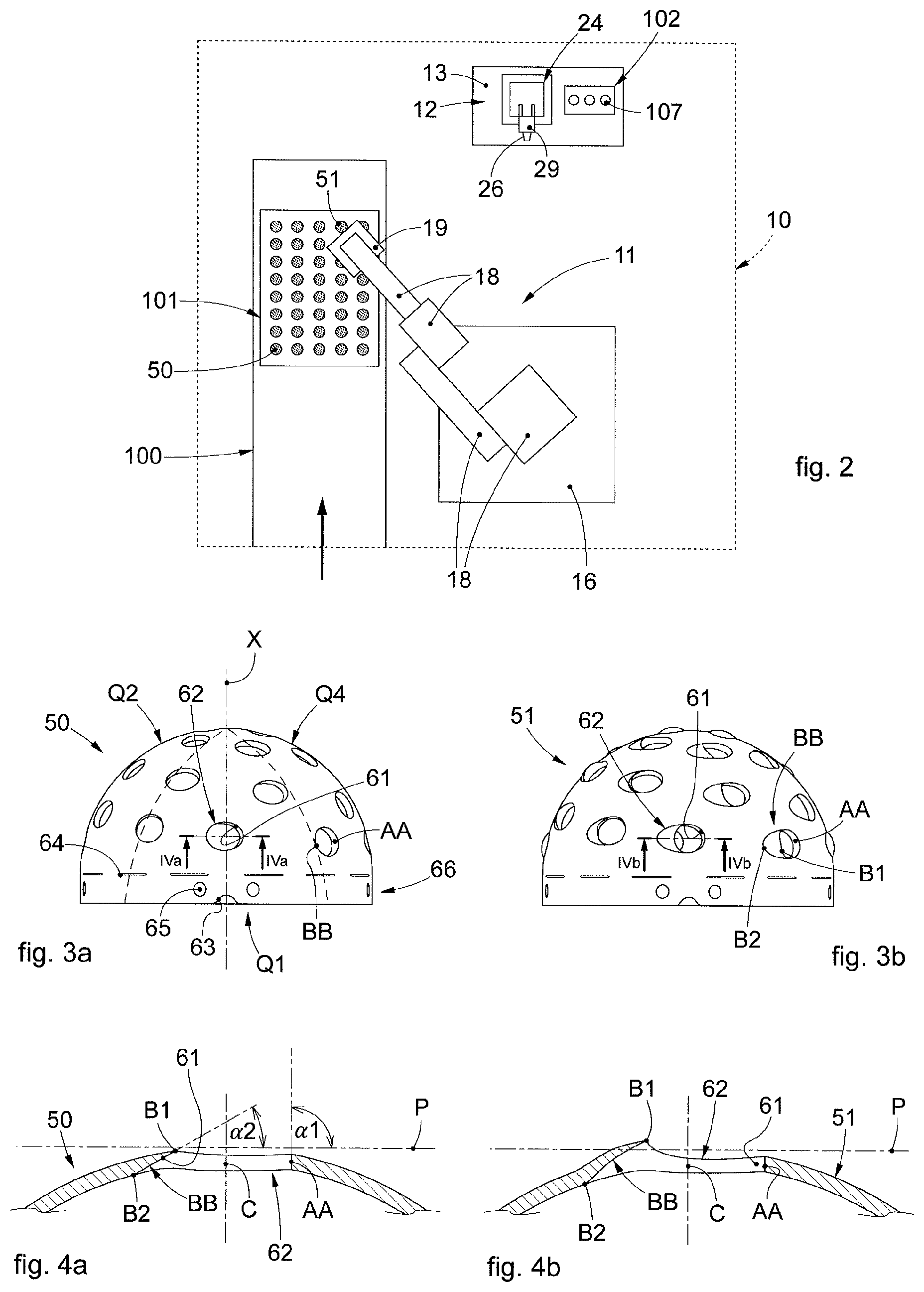 Patent US12324571 Figure 2 – Automated punching station for the production of punched components, punched component and relative production method