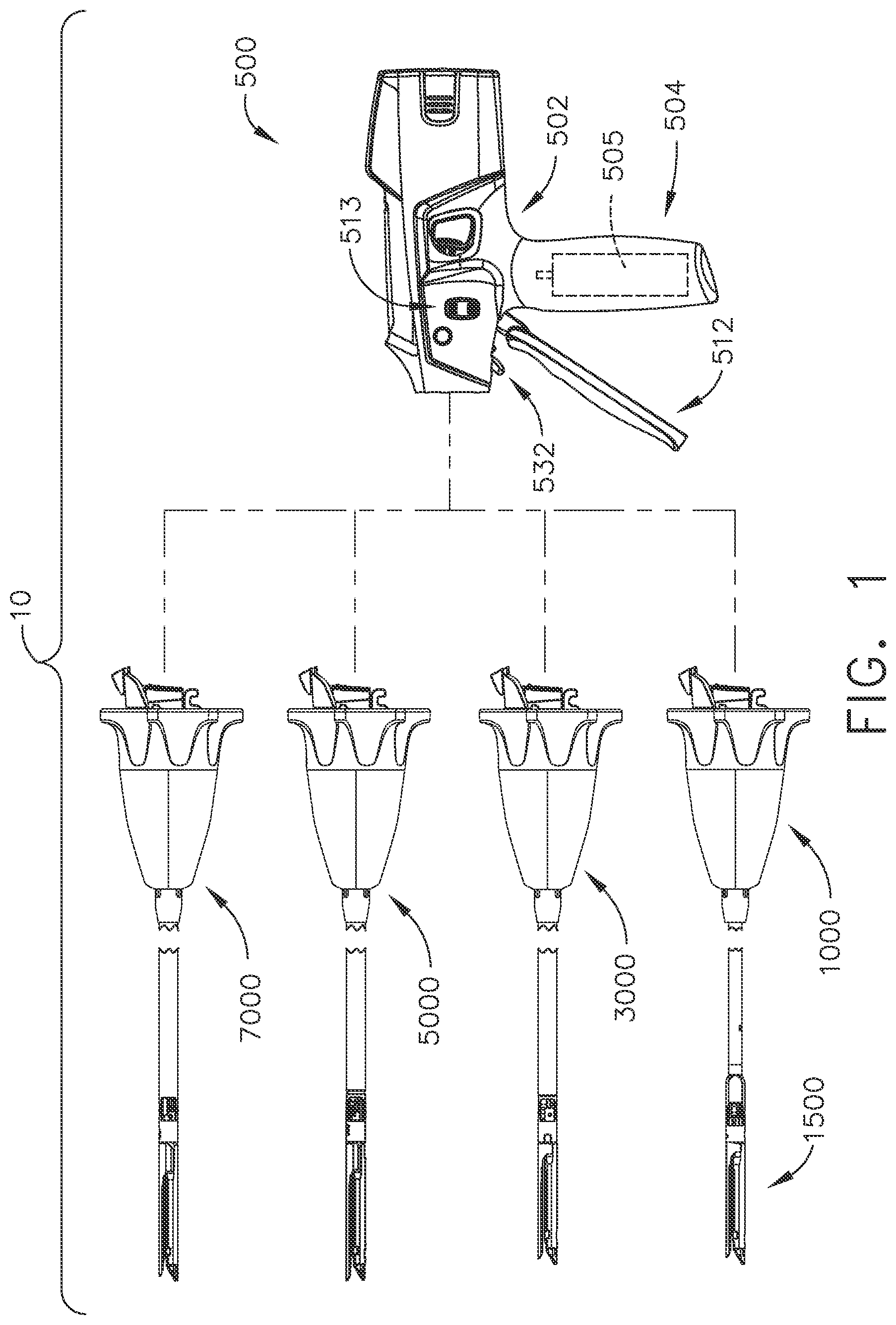 Patent US12324581 Figure 1 – Surgical instrument comprising selectively actuatable rotatable couplers