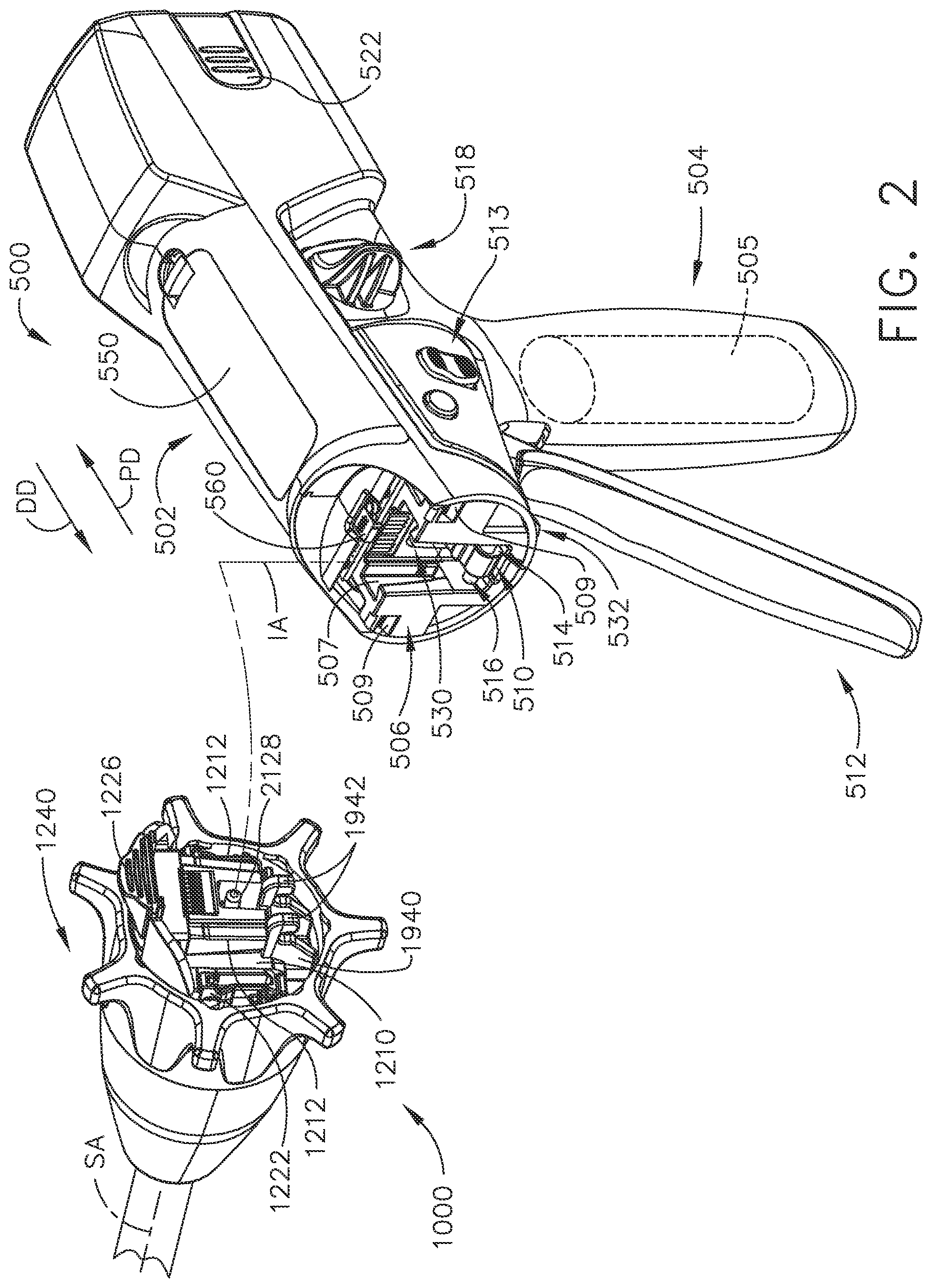 Patent US12324581 Figure 2 – Surgical instrument comprising selectively actuatable rotatable couplers
