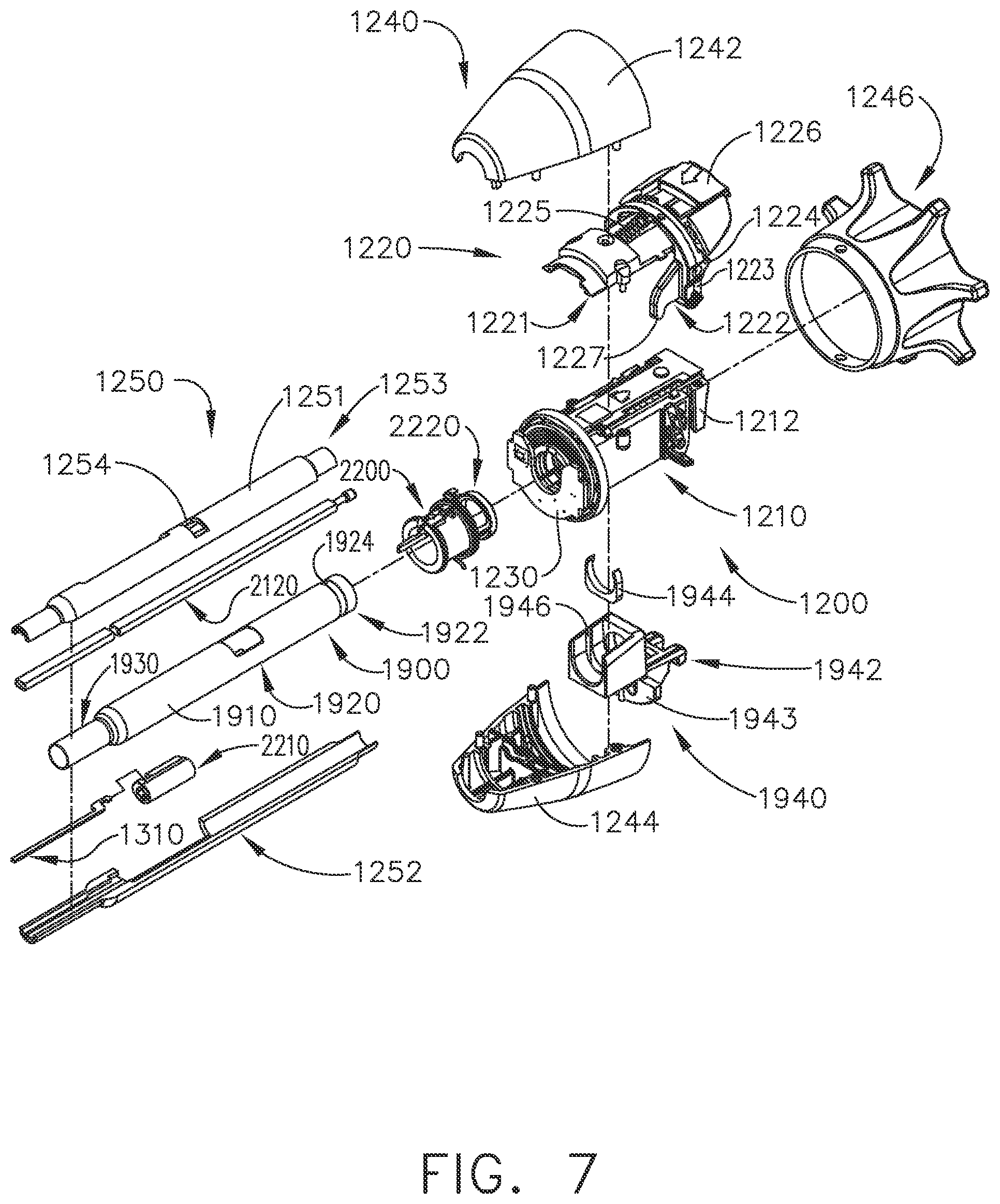 Patent US12324581 Figure 7 – Surgical instrument comprising selectively actuatable rotatable couplers