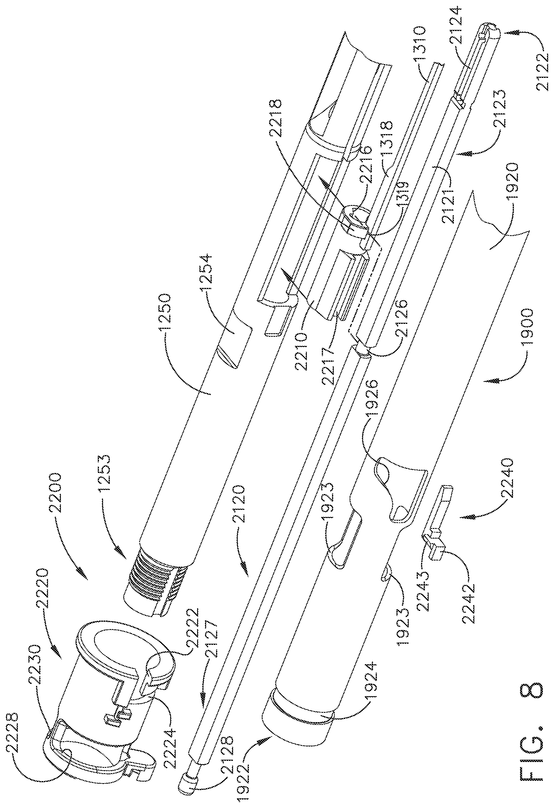 Patent US12324581 Figure 8 – Surgical instrument comprising selectively actuatable rotatable couplers