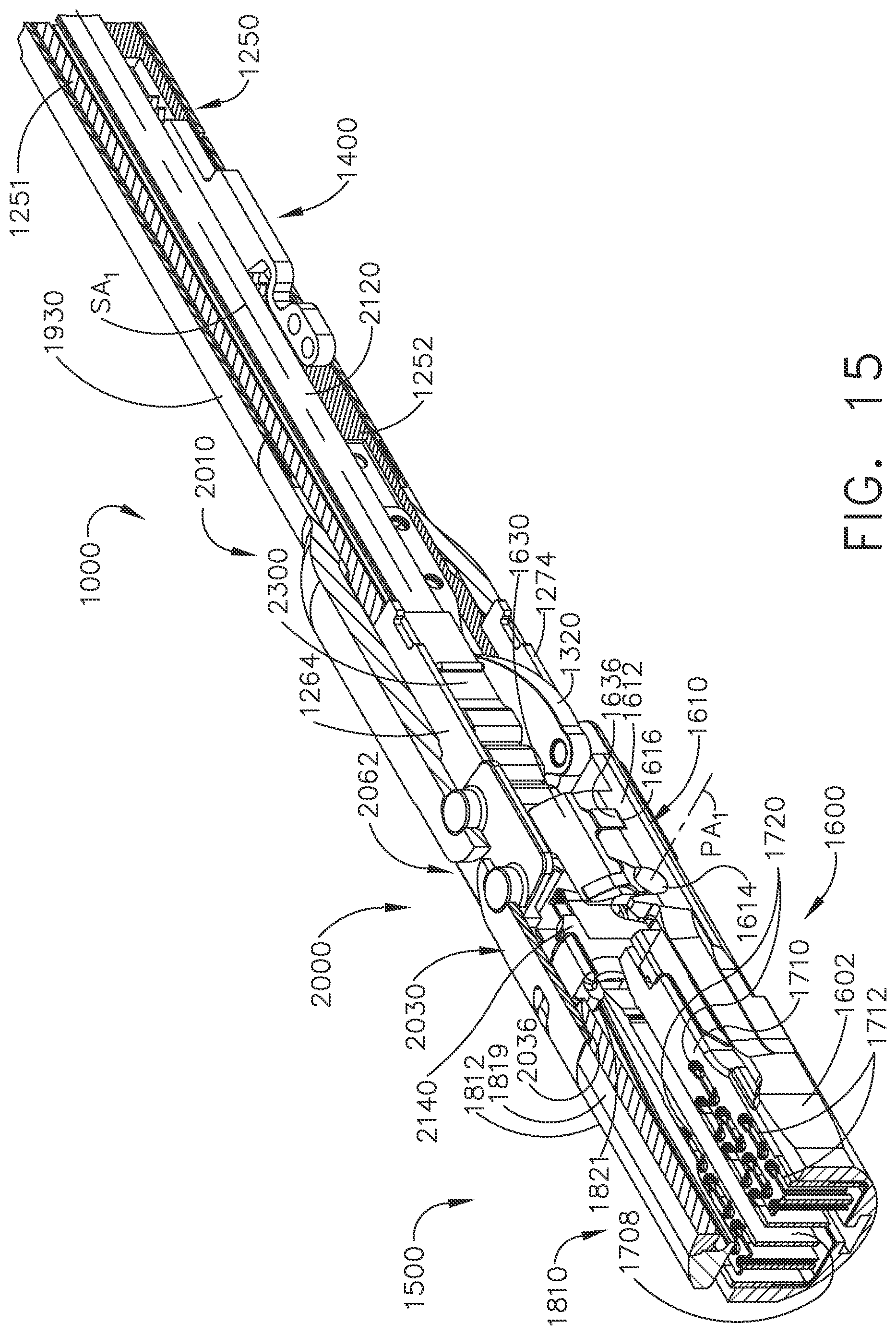 Patent US12324581 Figure 15 – Surgical instrument comprising selectively actuatable rotatable couplers