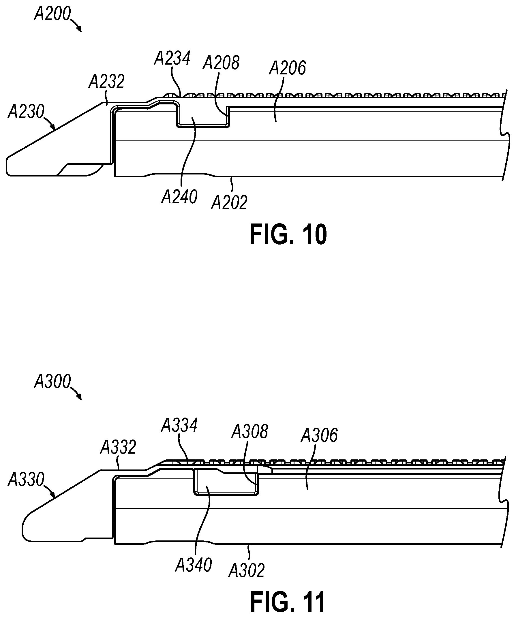 Patent US12324583 Figure 13 – Incompatible staple cartridge use prevention features for surgical stapler