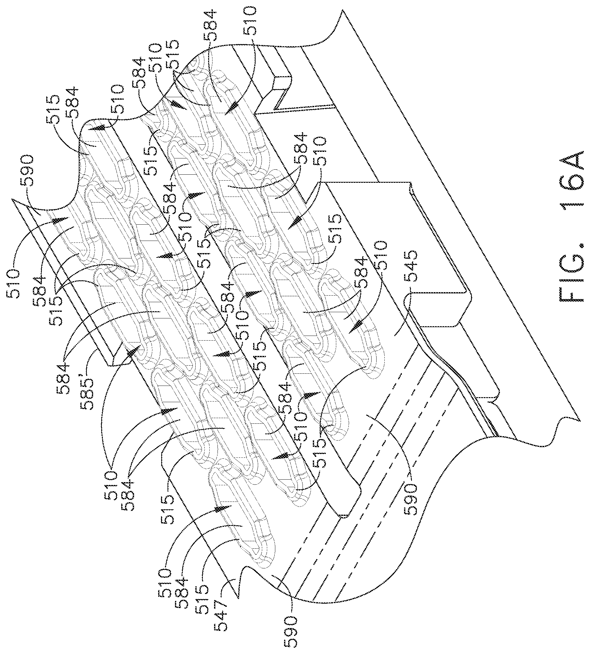 Patent US12324585 Figure 18 – Fastener cartridges including extensions having different configurations