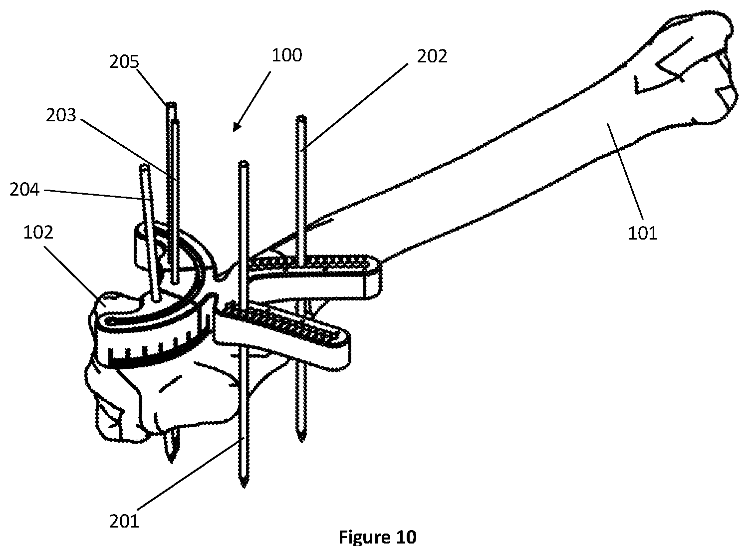Patent US12324592 Figure 10 – Veterinary surgical guide