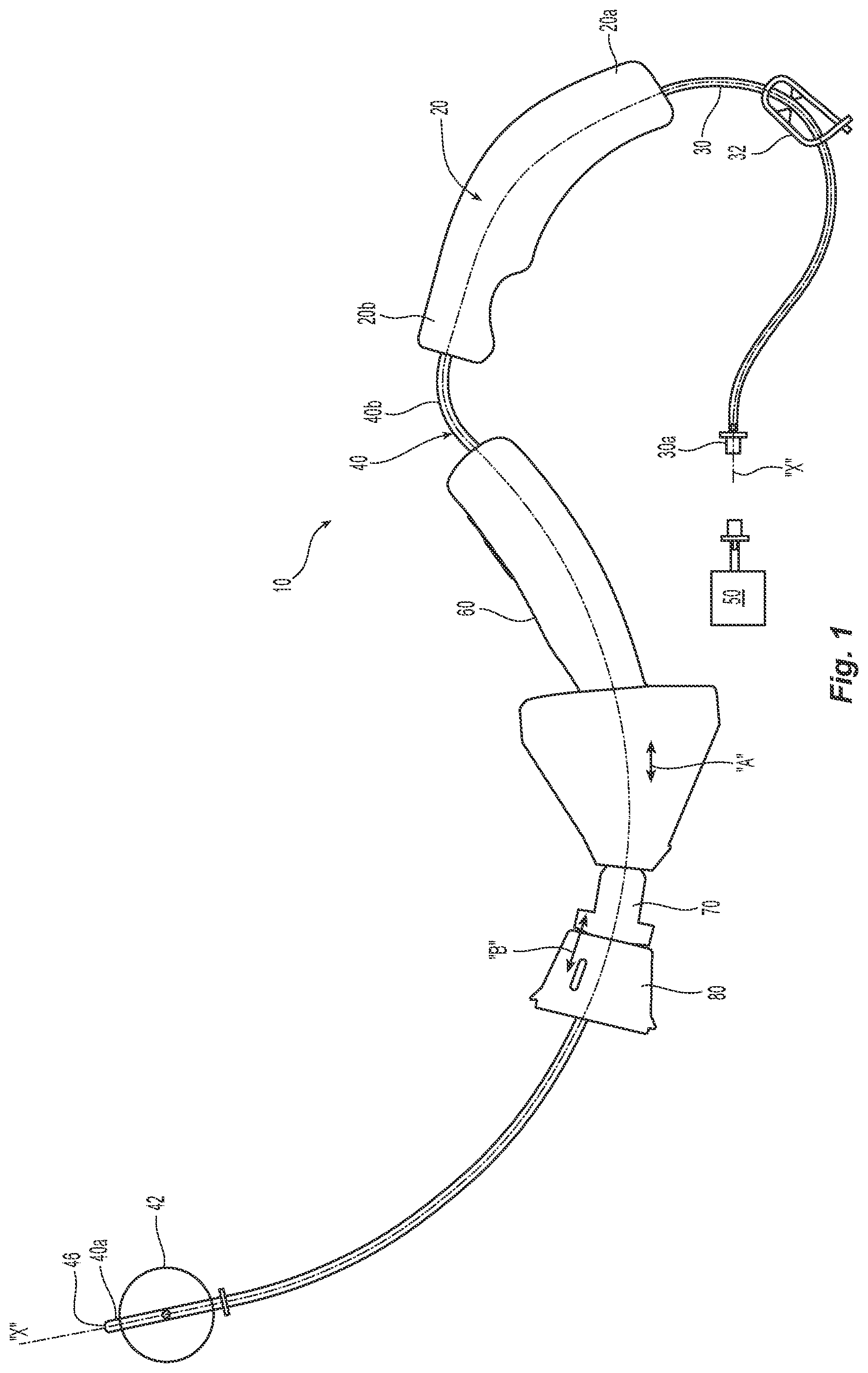 Patent US12324607 Figure 1 – Uterine manipulator with detachable cup and locking occluder