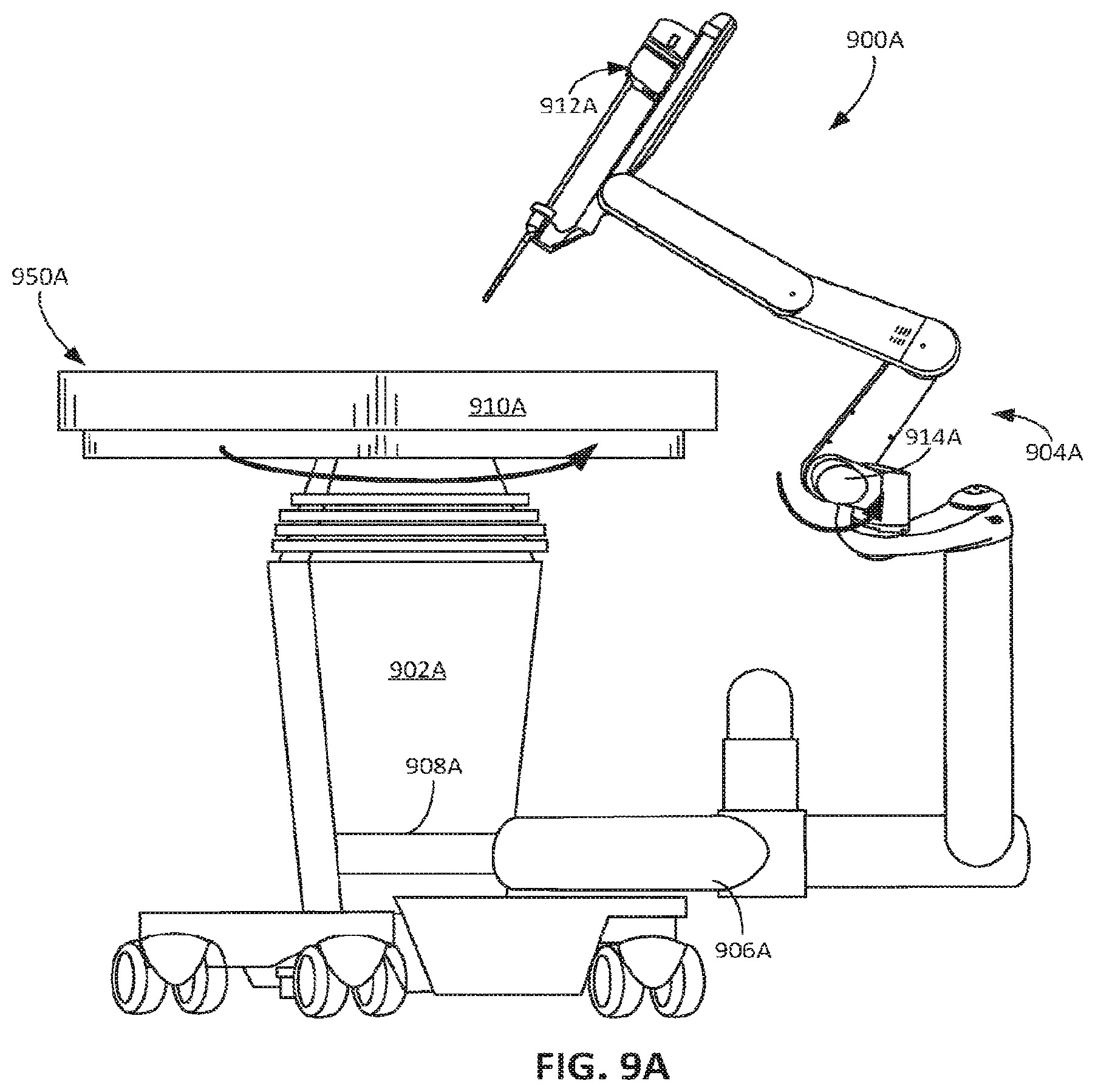 Patent US12324637 Figure 10 – Base positioning system for a controllable arm and related methods
