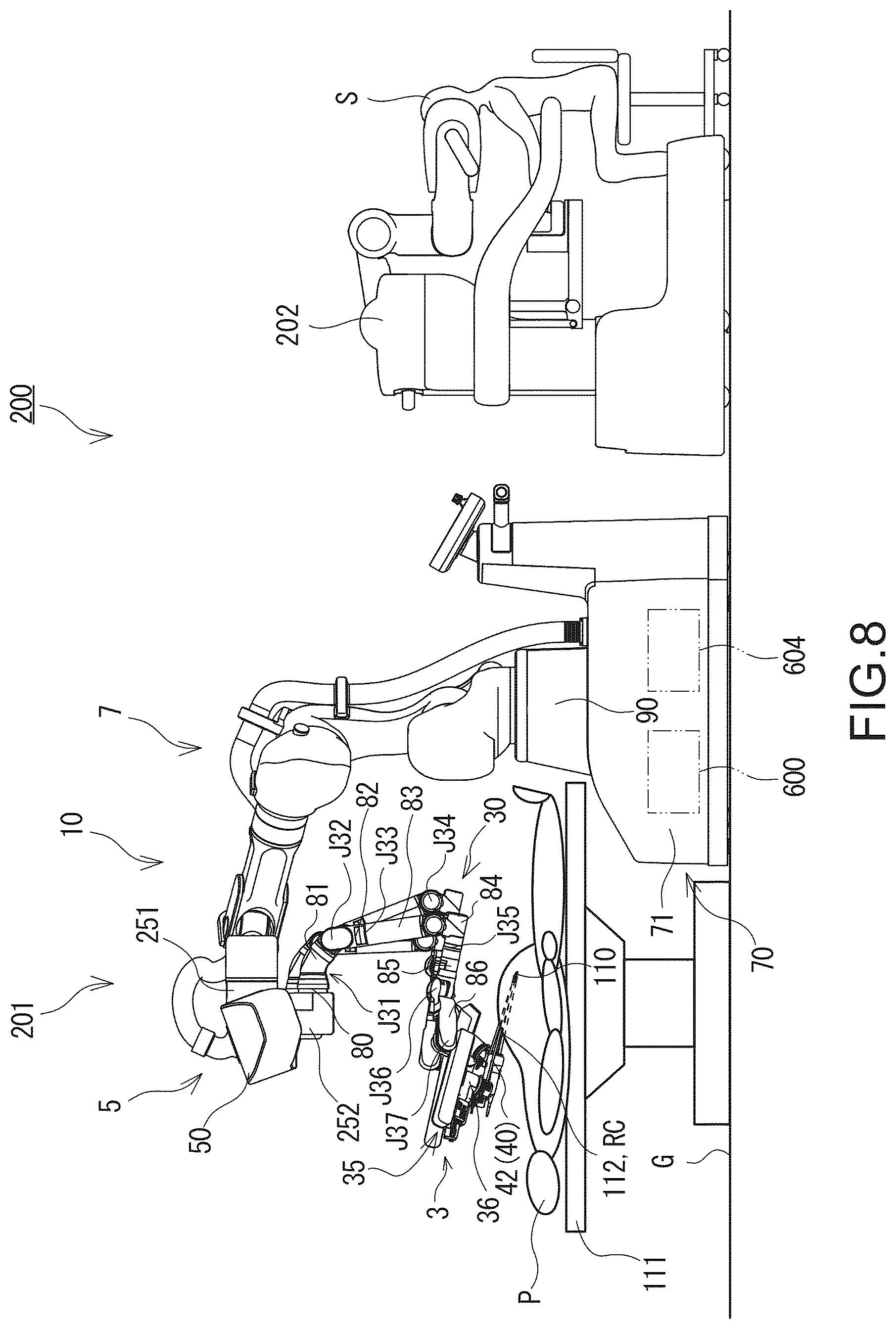 Patent US12324639 Figure 8 – Surgical system and method of controlling surgical manipulator arm