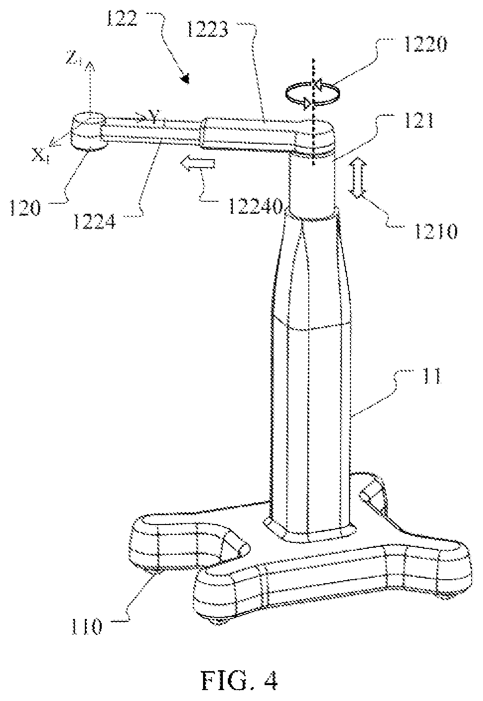 Patent US12324642 Figure 4 – Robotic arm for minimally invasive surgery