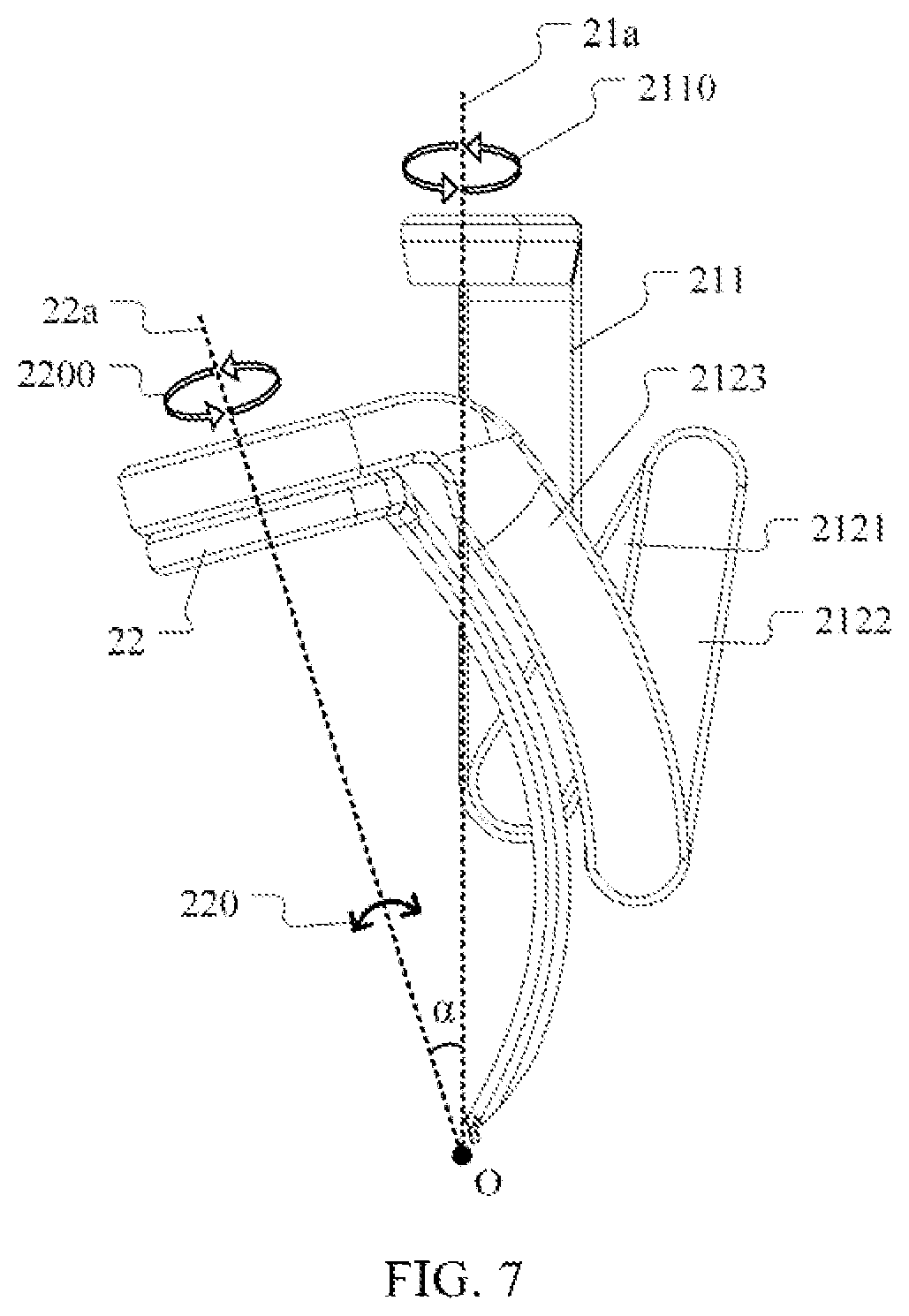 Patent US12324642 Figure 7 – Robotic arm for minimally invasive surgery
