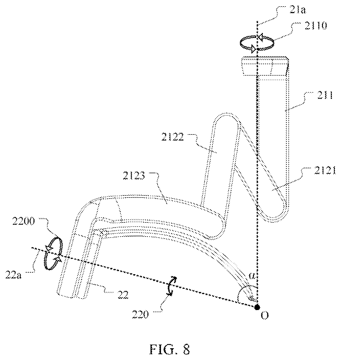 Patent US12324642 Figure 8 – Robotic arm for minimally invasive surgery