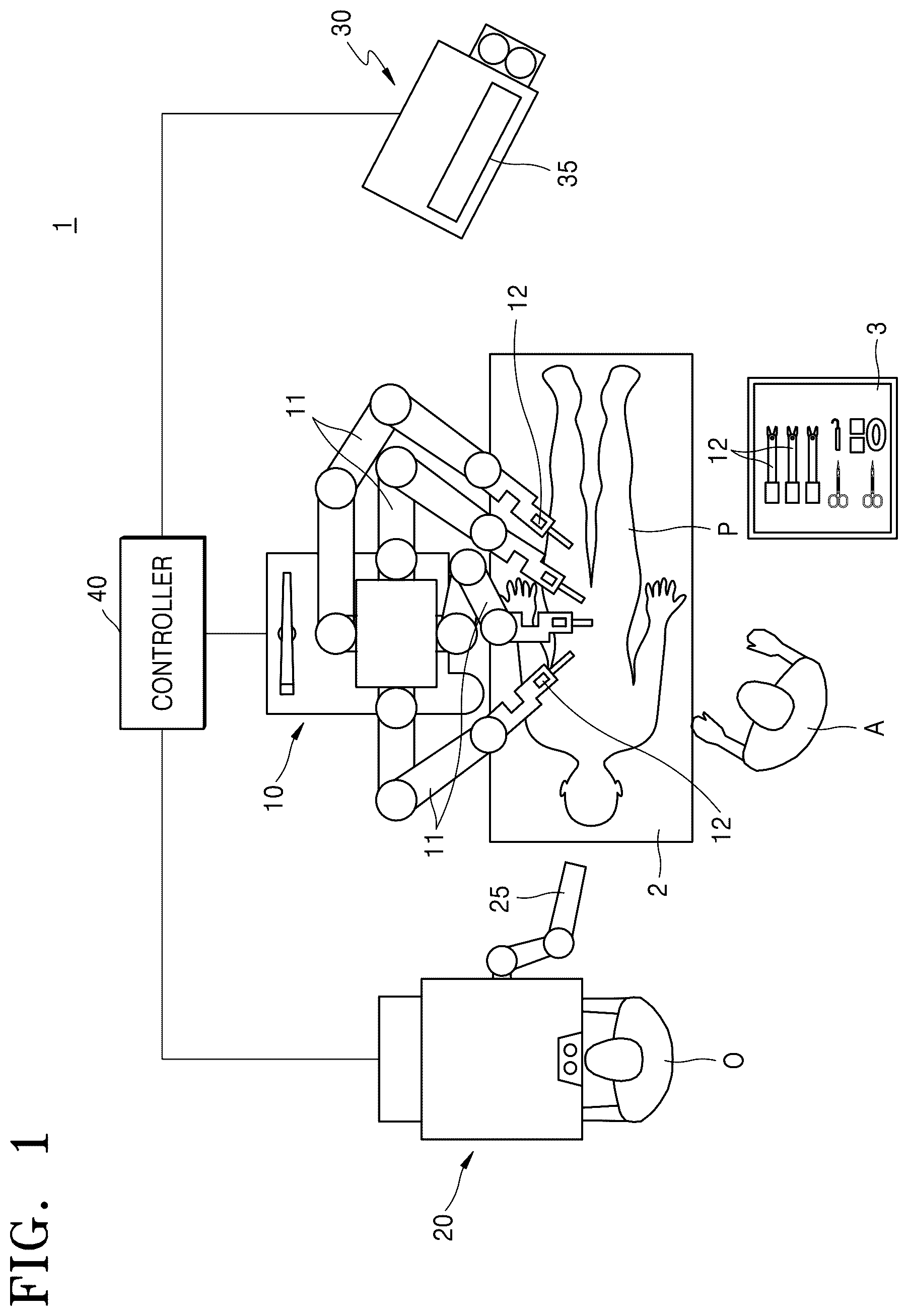 Patent US12324643 Figure 1 – Method and system for mitigating collision of surgical robot