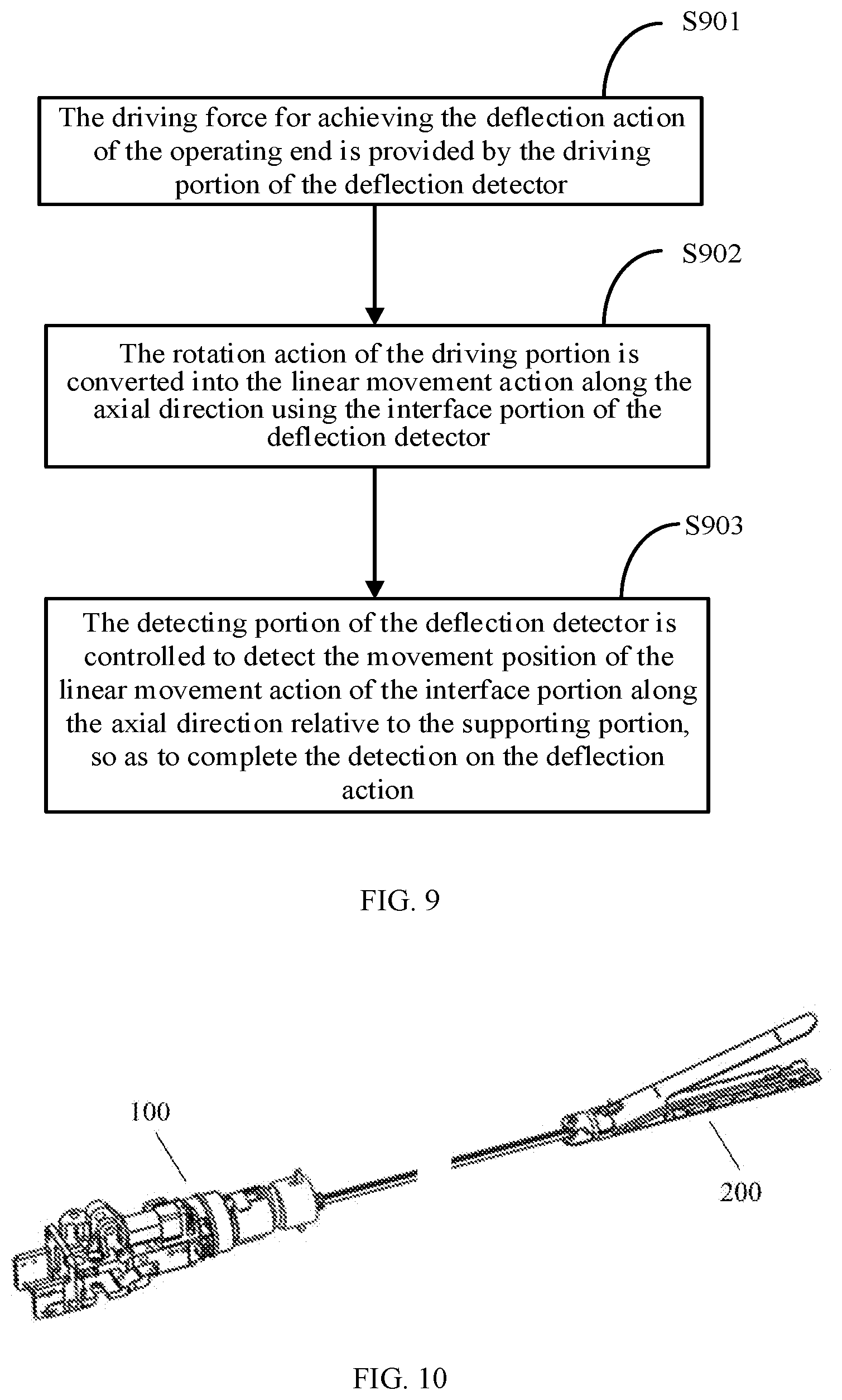 Patent US12324646 Figure 8 – Deflection detector, method of controlling deflection detector, electric stapler, and medical device