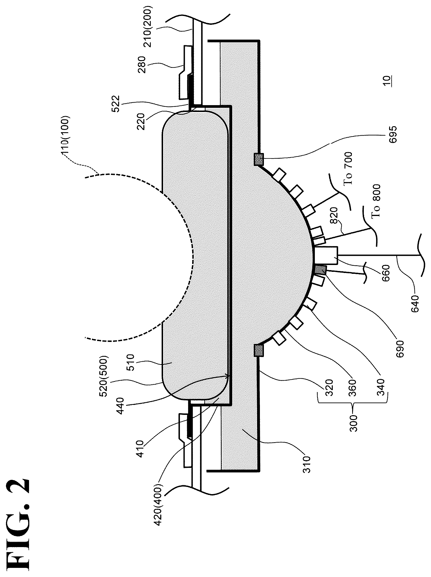 Patent US12324651 Figure 2 – Acoustic-wave measuring device, matching-material bag, matching gel, separation film, and acoustic-wave measurement method