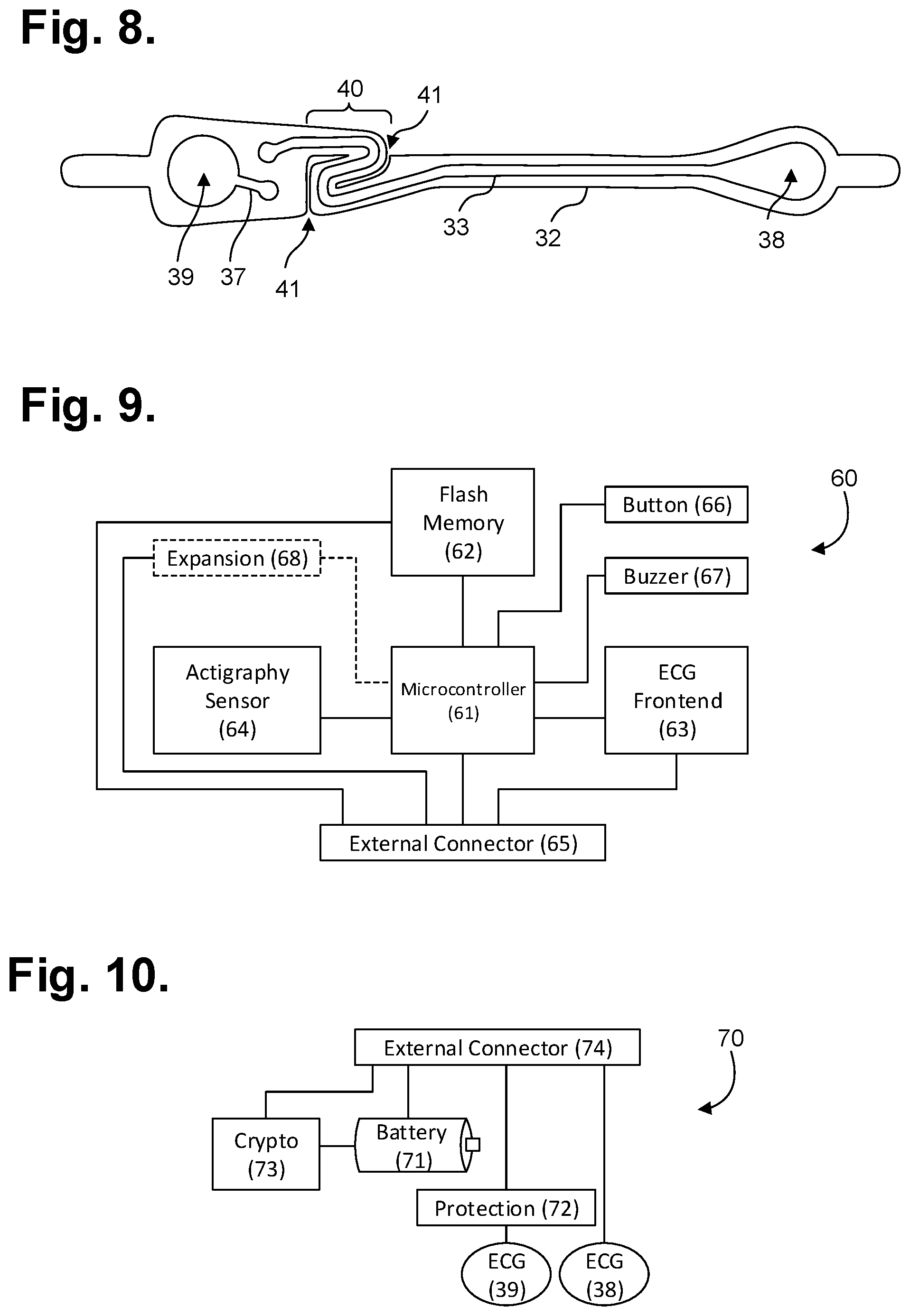 Patent US12324672 Figure 5 – Moisture-resistant electrocardiography monitor
