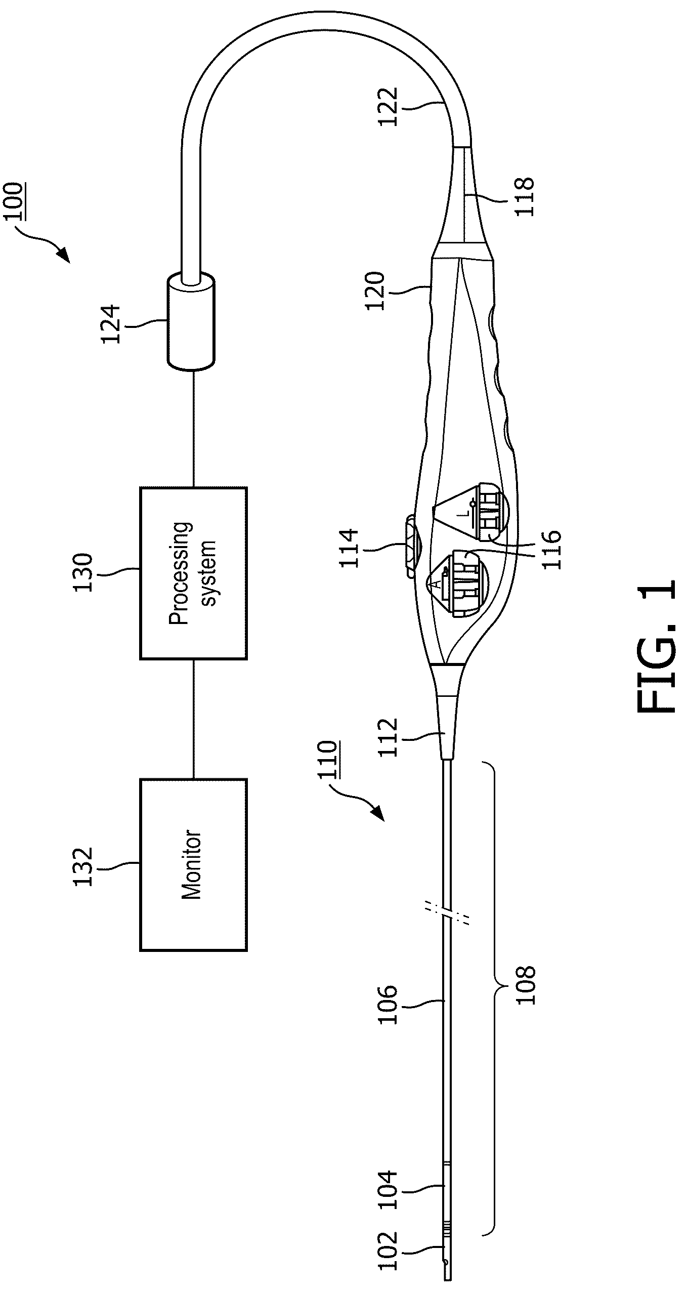 Patent US12324701 Figure 1 – Intra-cardiac echocardiography interposer