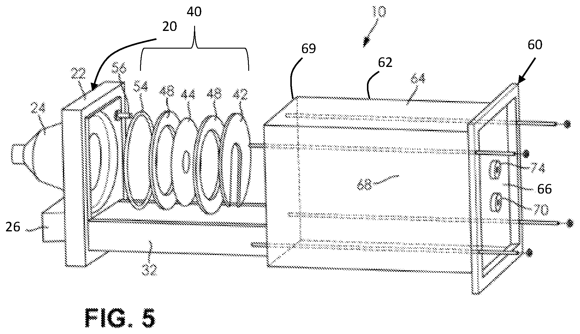 Patent US12324723 Figure 3 – Nose-only inhalation exposure plethysmograph for rabbits