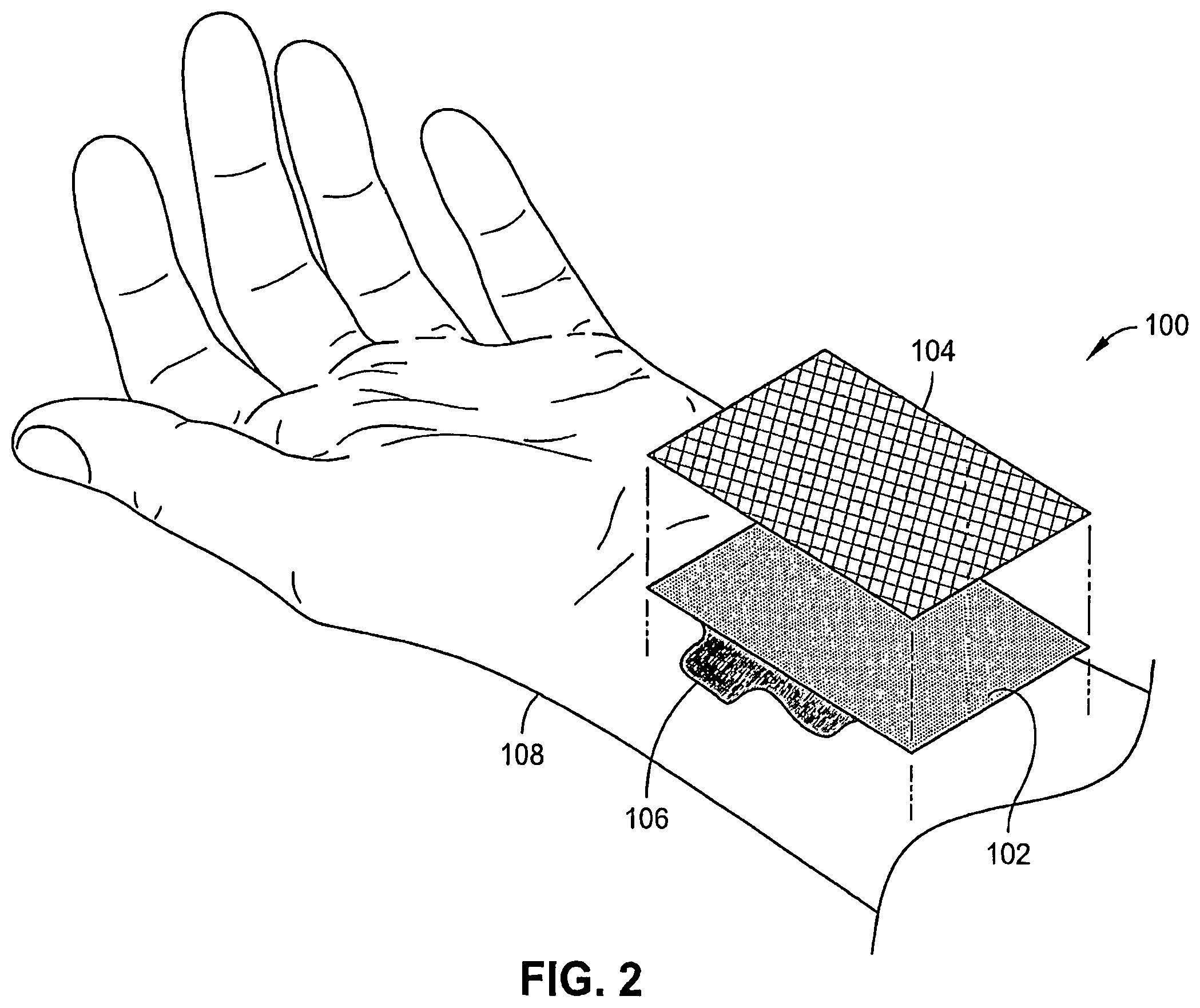 Patent US12324726 Figure 3 – Wound dressing garments, kits, systems, and methods