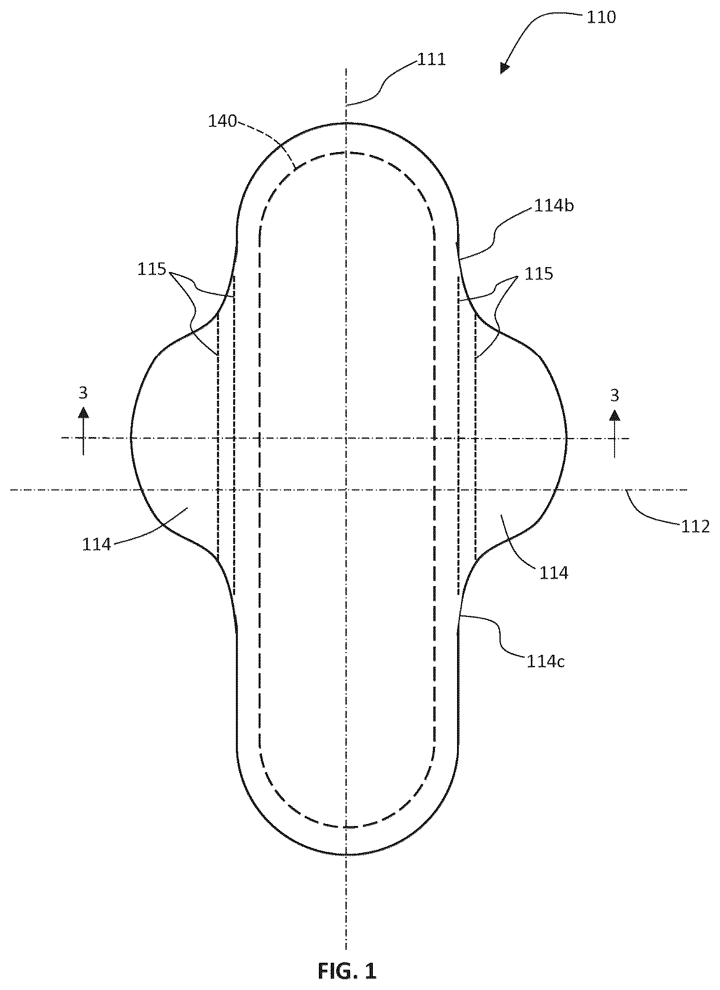 Patent US12324732 Figure 1 – Absorbent article with function-formed topsheet, and method for manufacturing