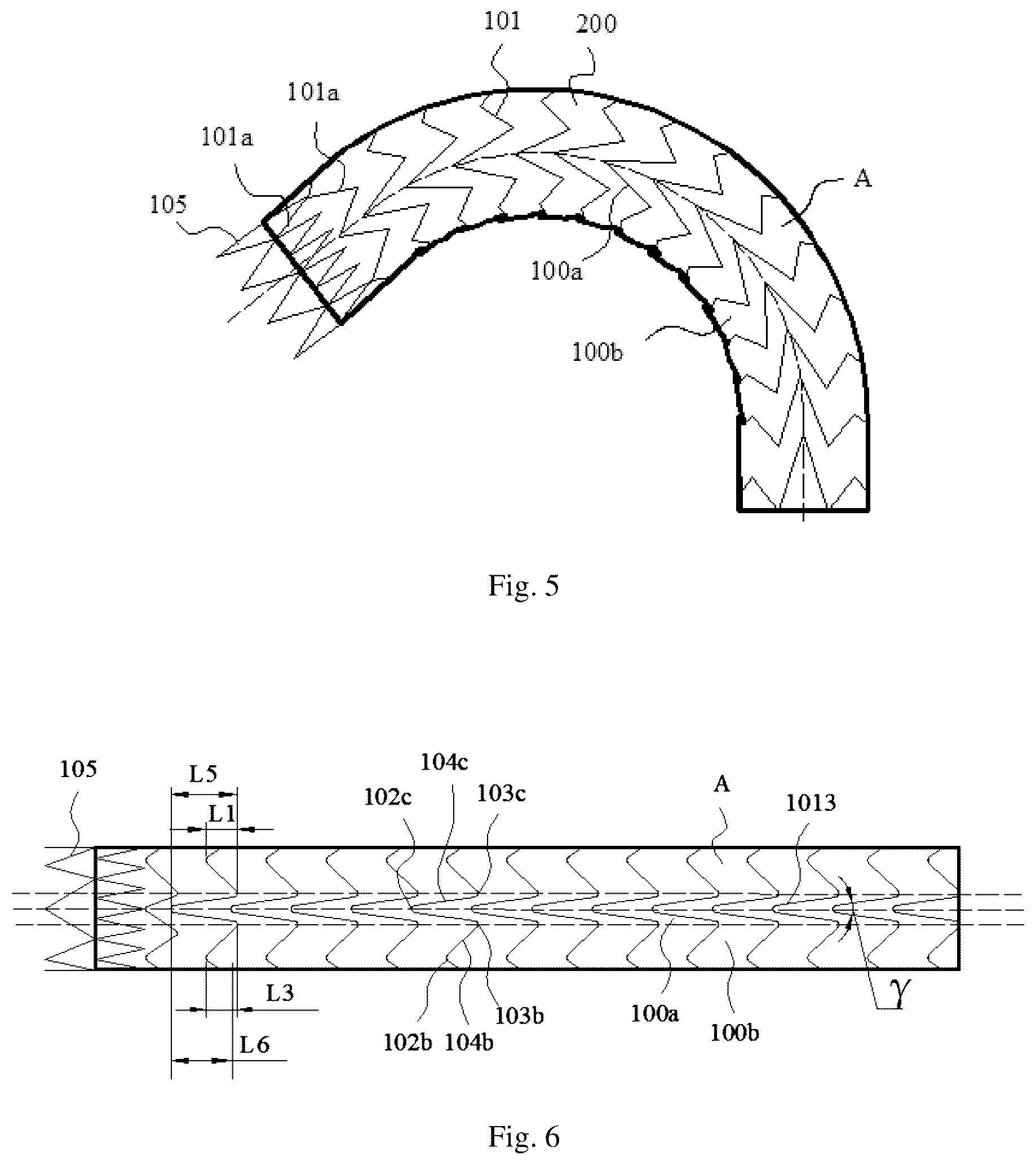 Patent US12324735 Figure 3 – Stent graft with variable coverage of wavy rings