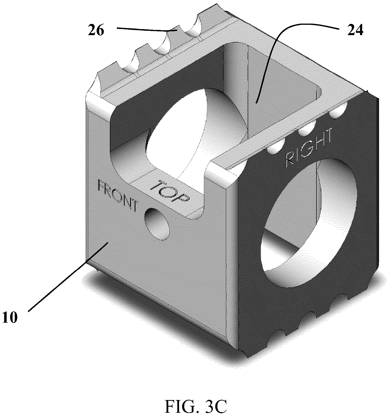 Patent US12324743 Figure 4 – Method and apparatus for placement of a vertebral body replacement device into a transcorporeal void during a surgical operation on the cervical portion of the spine