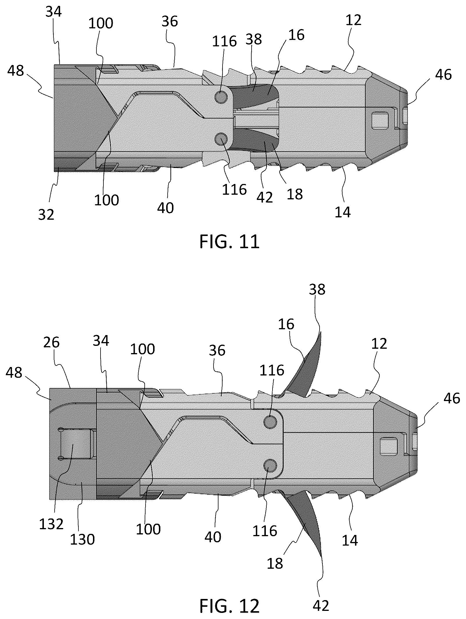 Patent US12324748 Figure 8 – Expandable fusion device with integrated deployable retention spikes