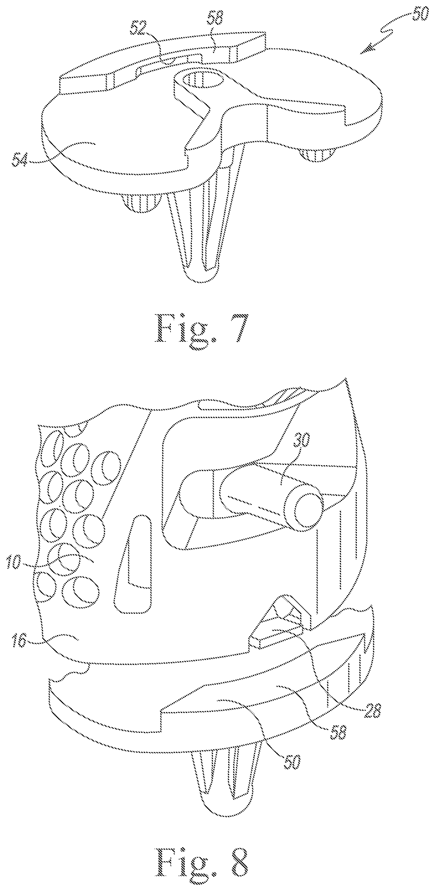Patent US12324749 Figure 6 – Impaction handle for implanting a tibial tray of an orthopaedic knee prosthesis and associated method of making the same