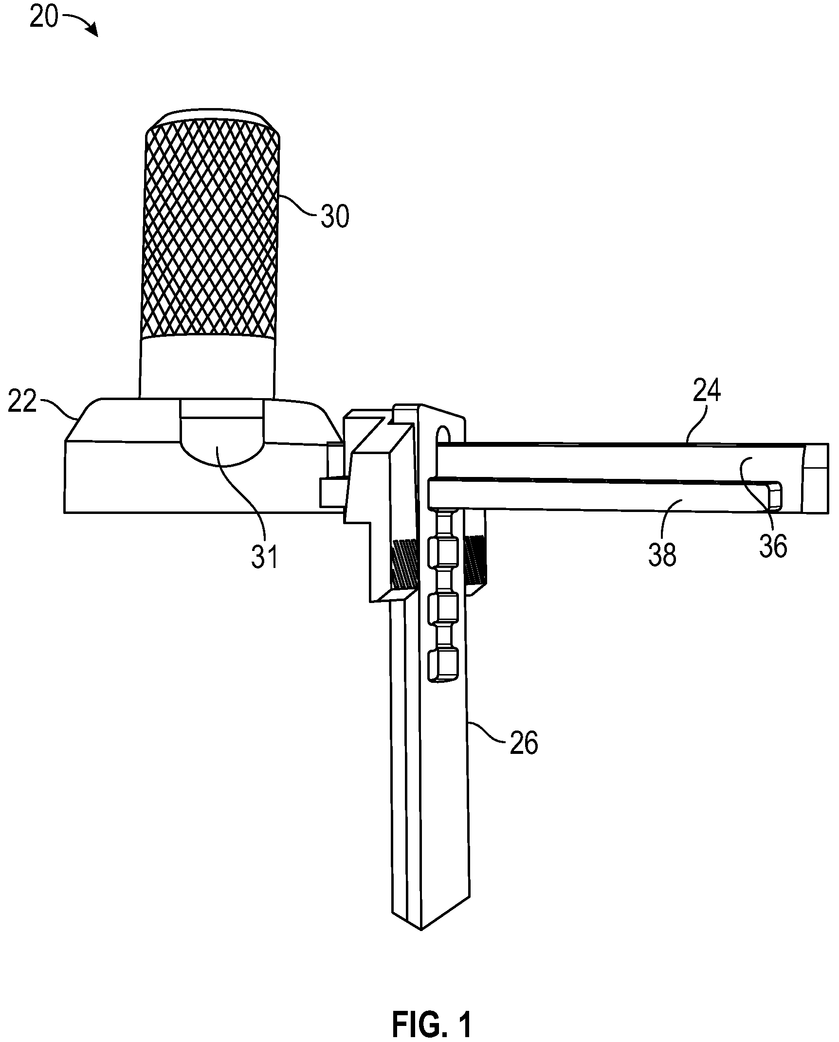 Patent US12324750 Figure 1 – Shield guide assembly
