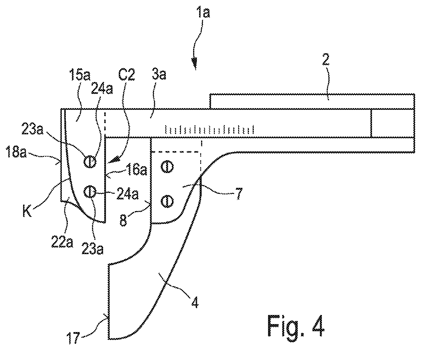 Patent US12324751 Figure 3 – Multipurpose measurement instrument for use in a knee-joint replacement operation
