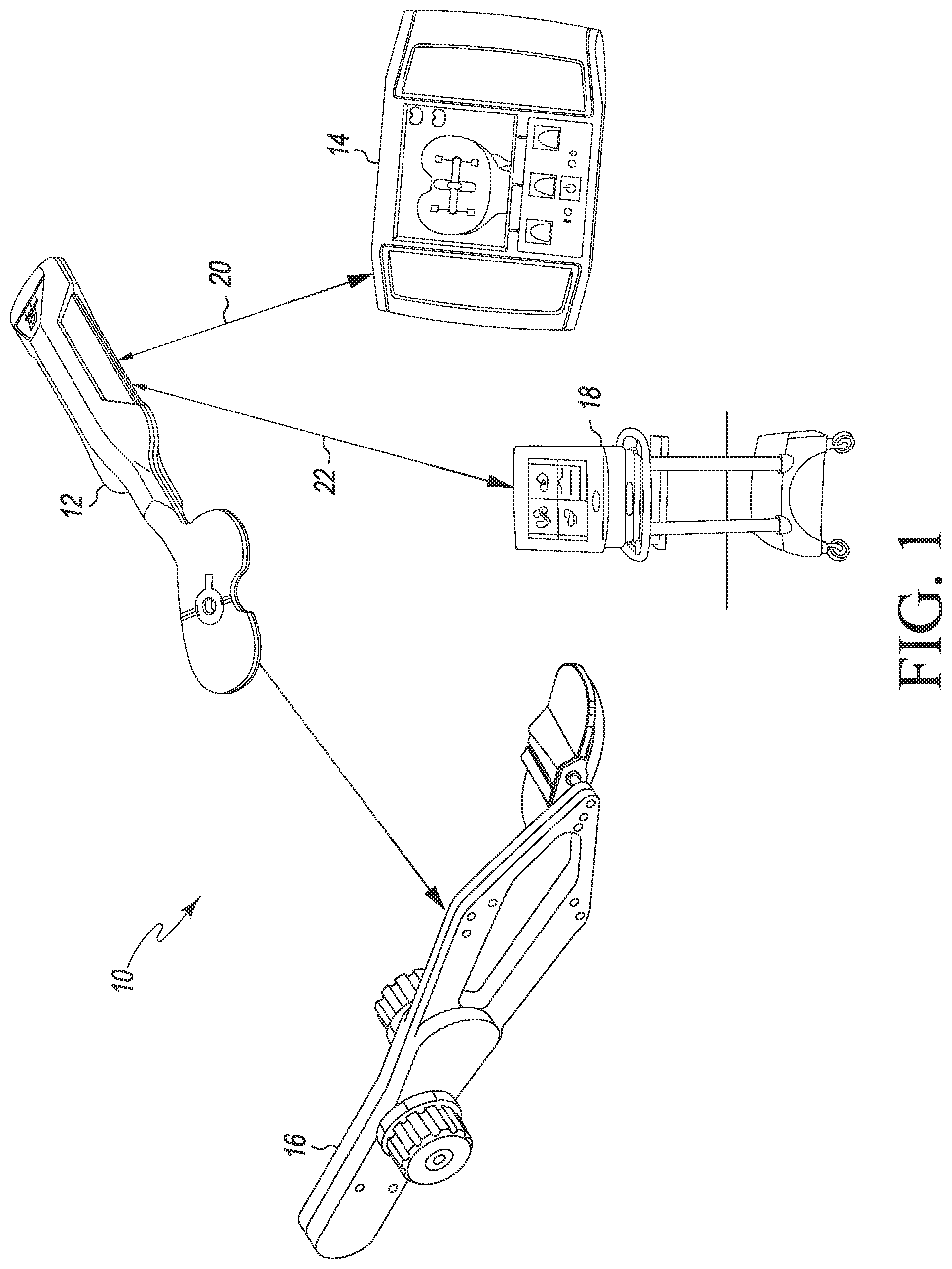 Patent US12324752 Figure 1 – Orthopaedic surgical system for determining joint forces of a patient's knee joint
