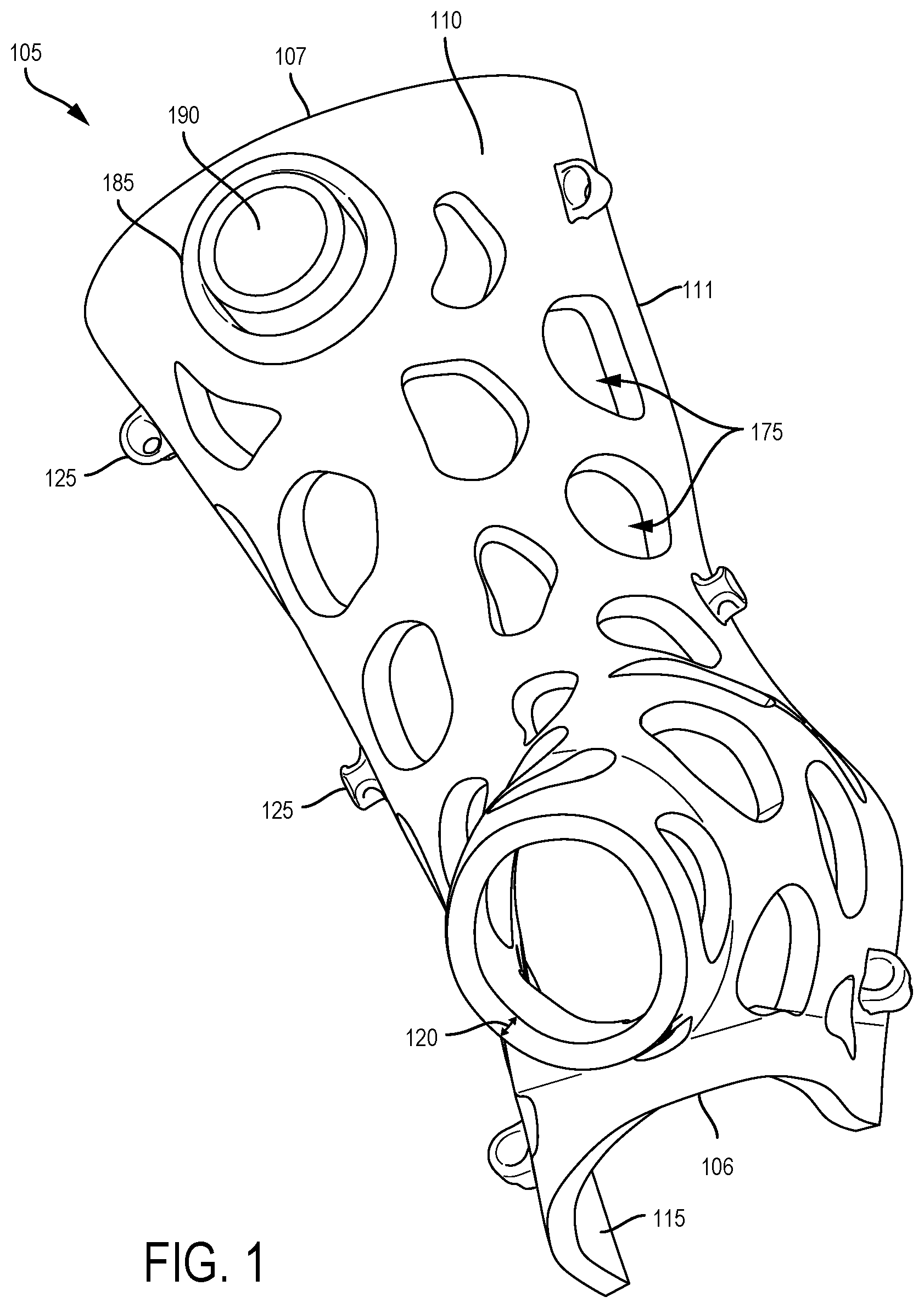 Patent US12324760 Figure 1 – Adjustable brace and processes for making and using same