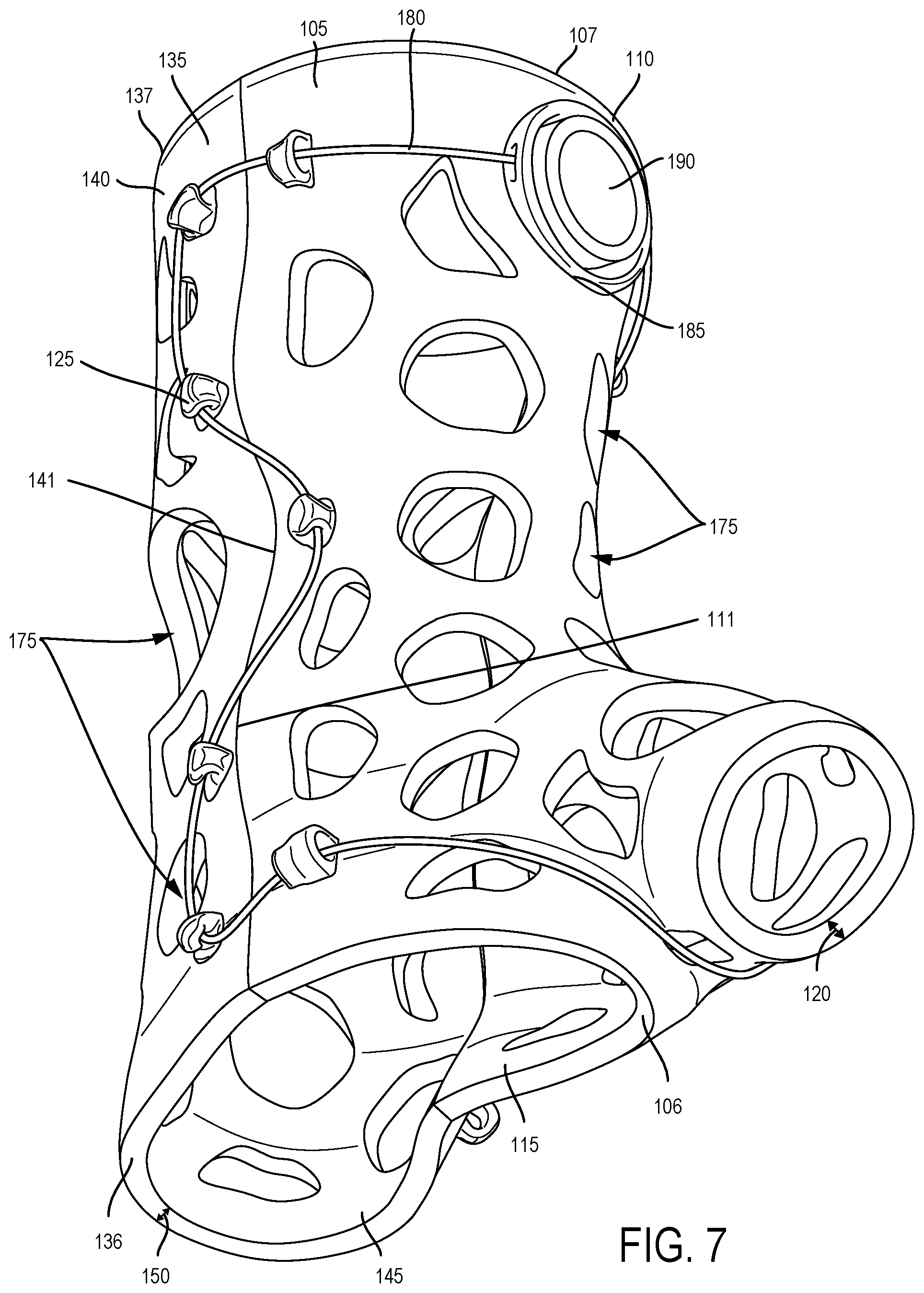 Patent US12324760 Figure 7 – Adjustable brace and processes for making and using same