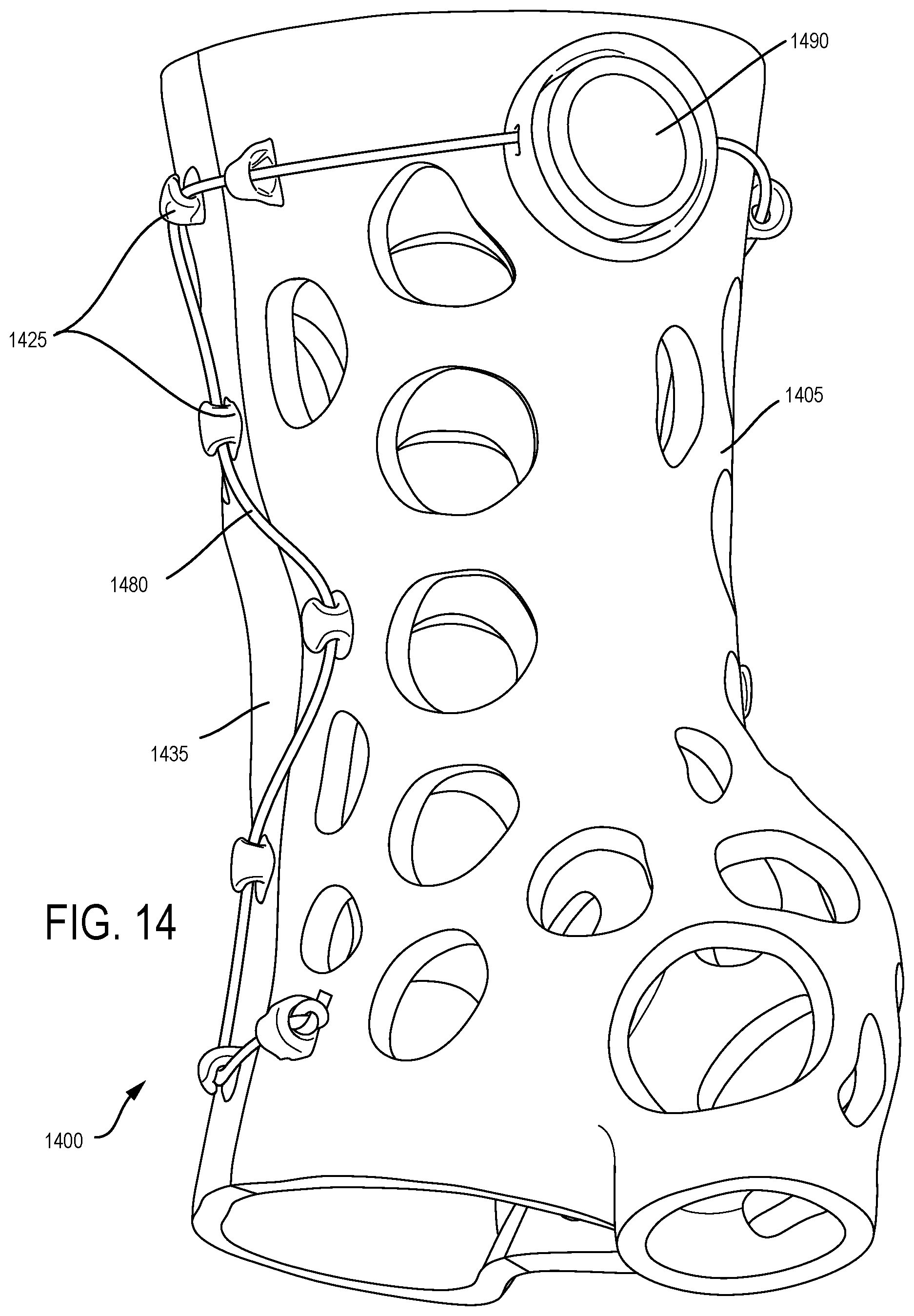 Patent US12324760 Figure 14 – Adjustable brace and processes for making and using same
