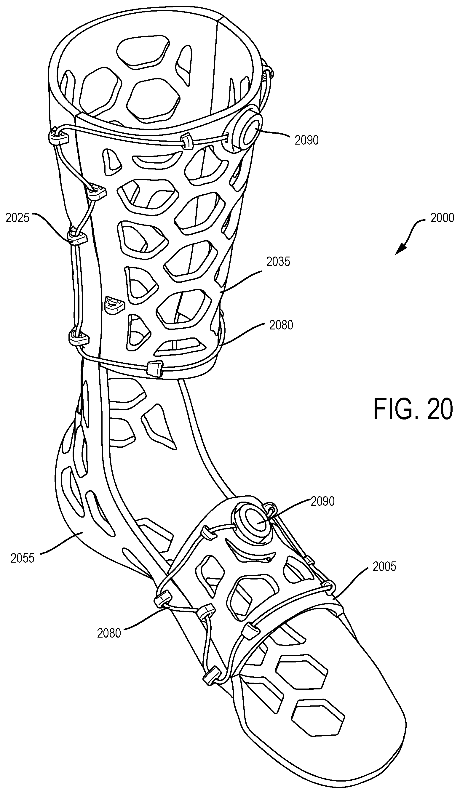 Patent US12324760 Figure 20 – Adjustable brace and processes for making and using same