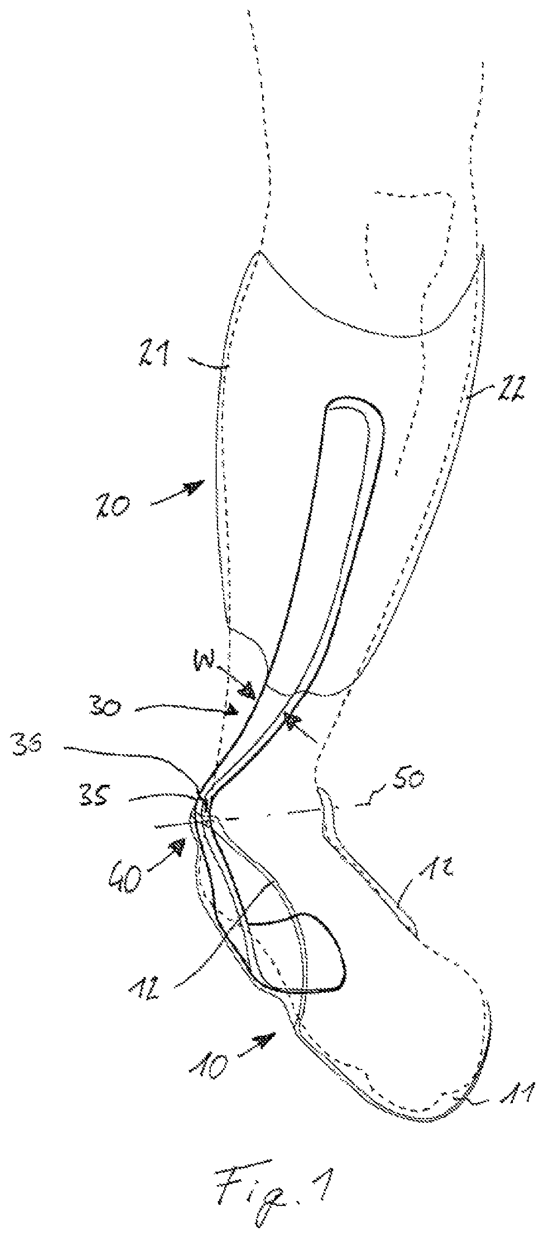 Patent US12324762 Figure 1 – Ankle/foot orthosis