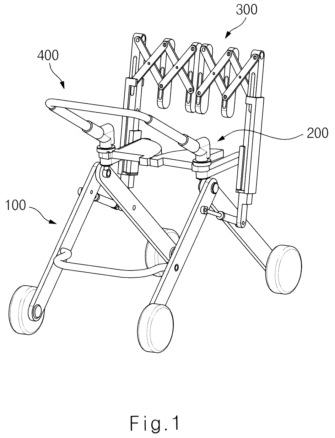Patent US12324774 Figure 1 – Wheelchair