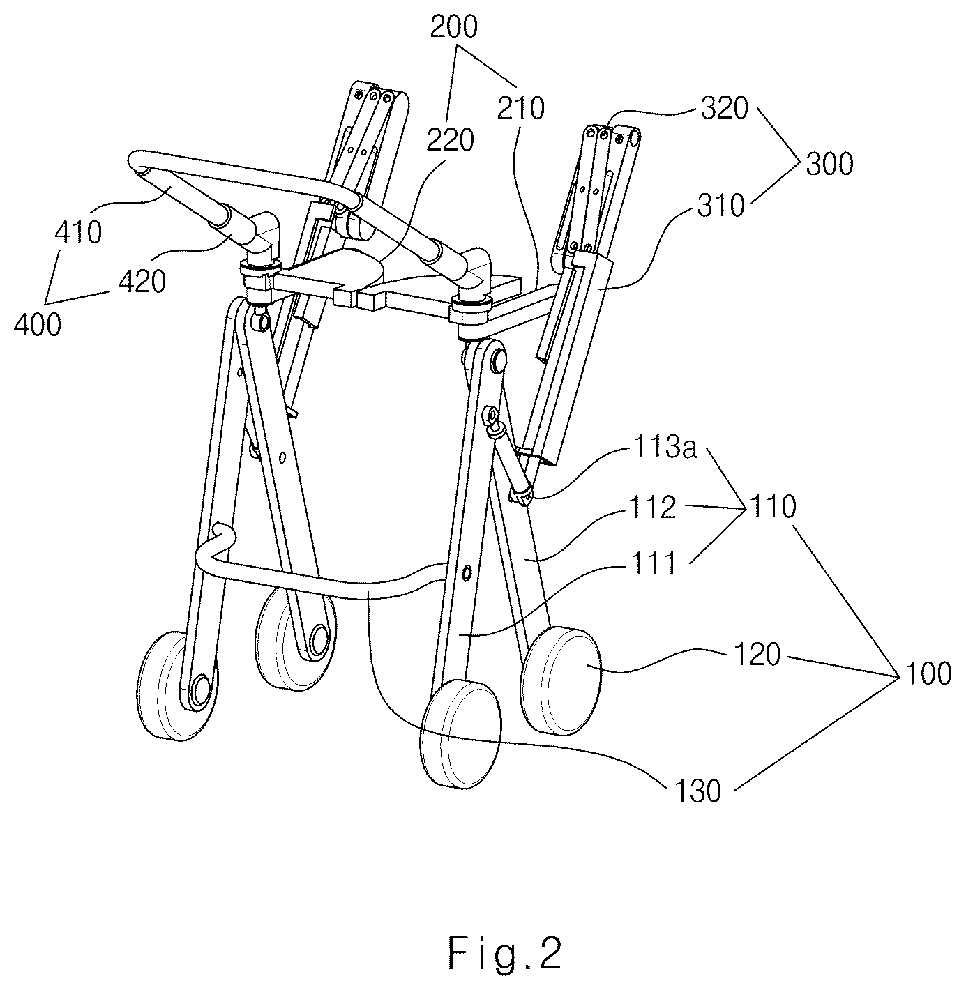 Patent US12324774 Figure 2 – Wheelchair