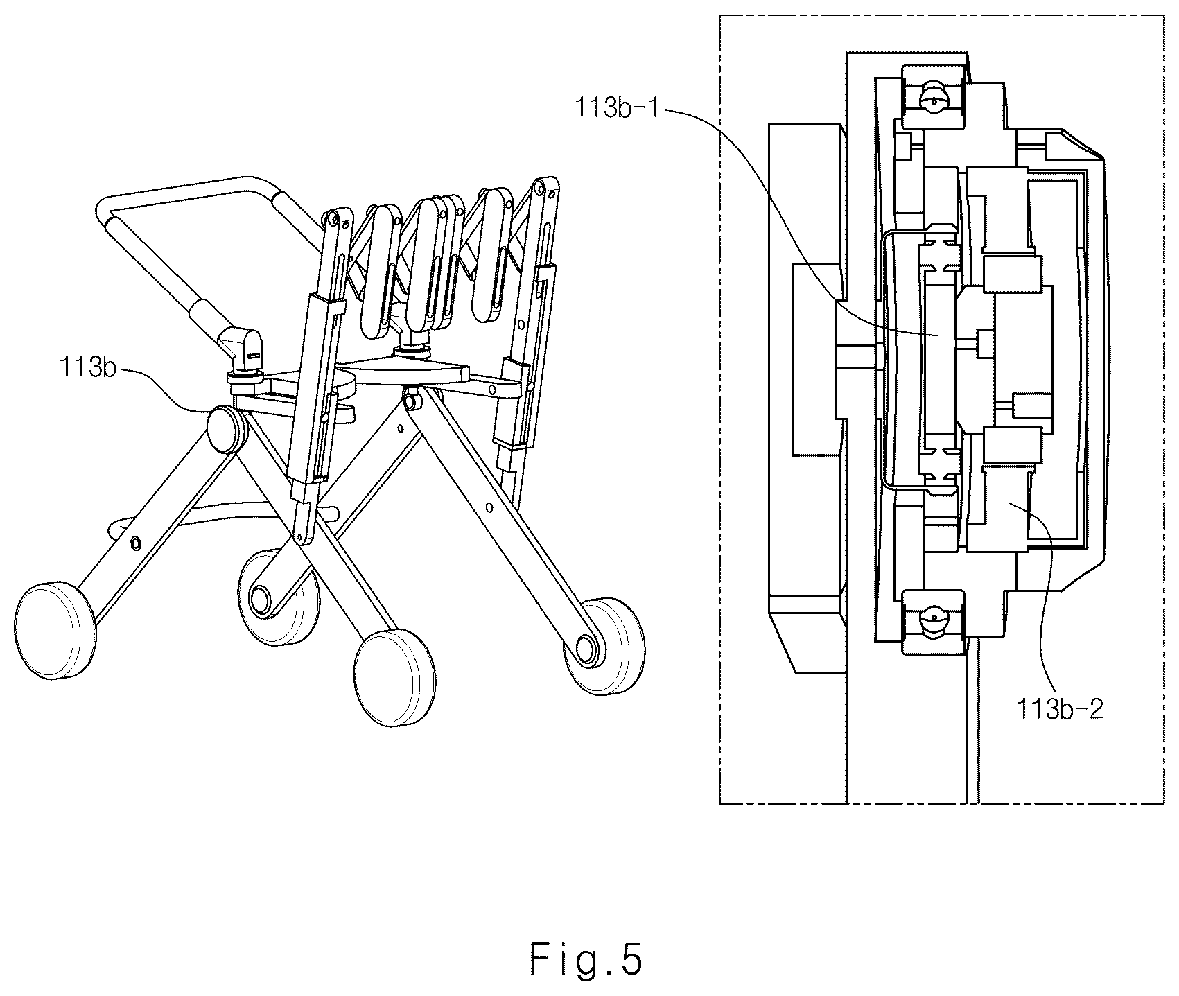 Patent US12324774 Figure 5 – Wheelchair