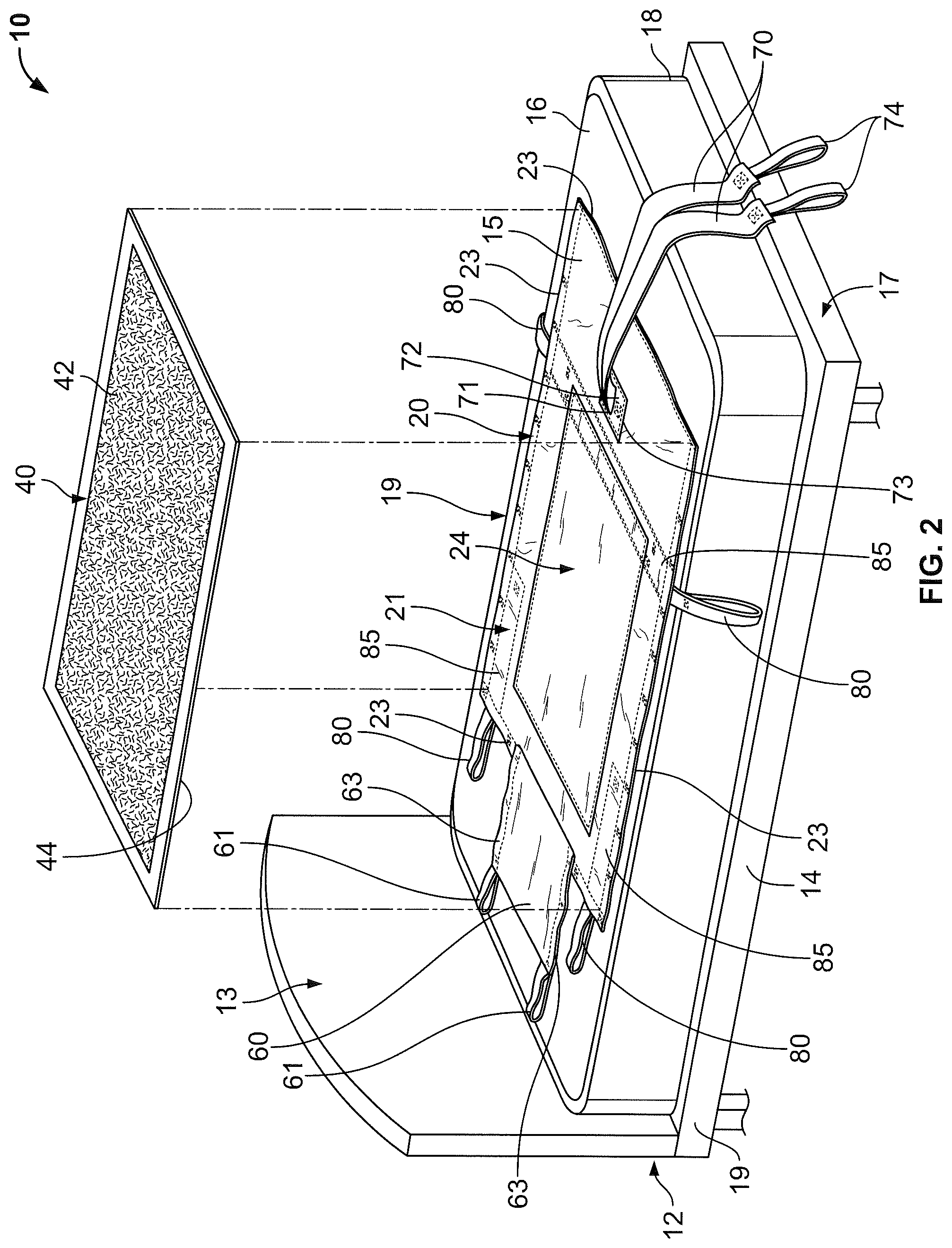 Patent US12324778 Figure 2 – Apparatus and system for lifting, moving, turning, and positioning a patient