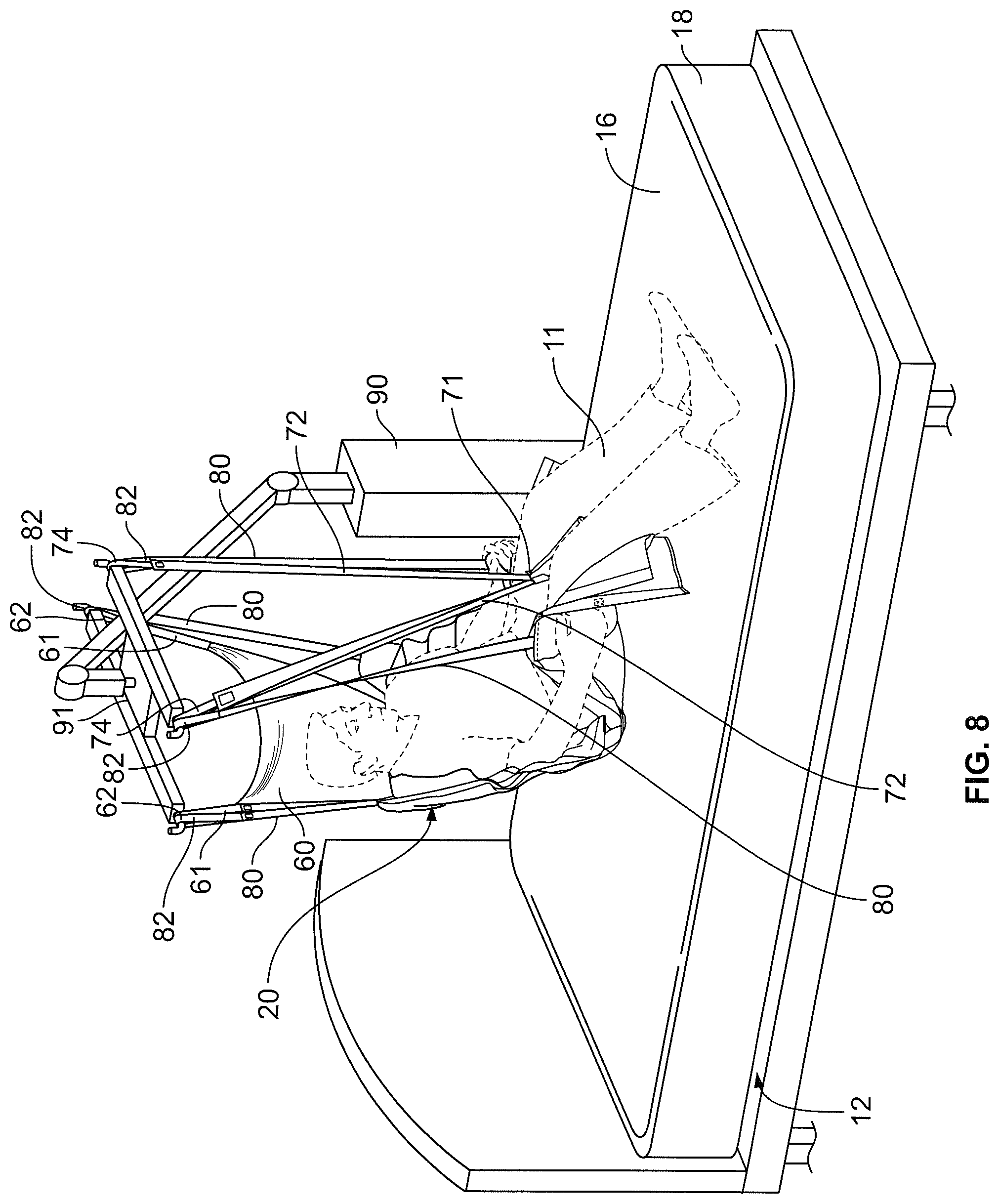 Patent US12324778 Figure 7 – Apparatus and system for lifting, moving, turning, and positioning a patient
