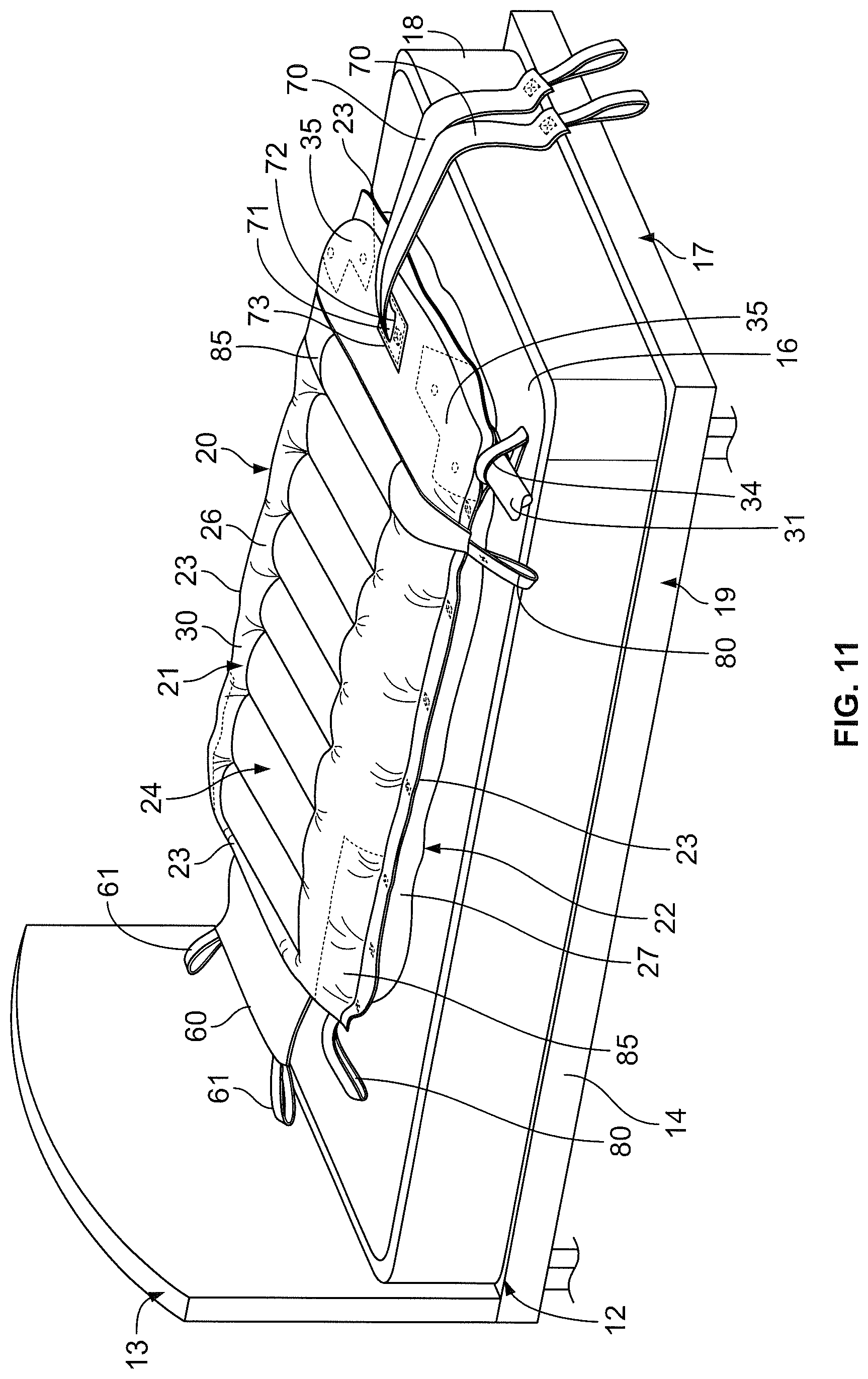 Patent US12324778 Figure 11 – Apparatus and system for lifting, moving, turning, and positioning a patient