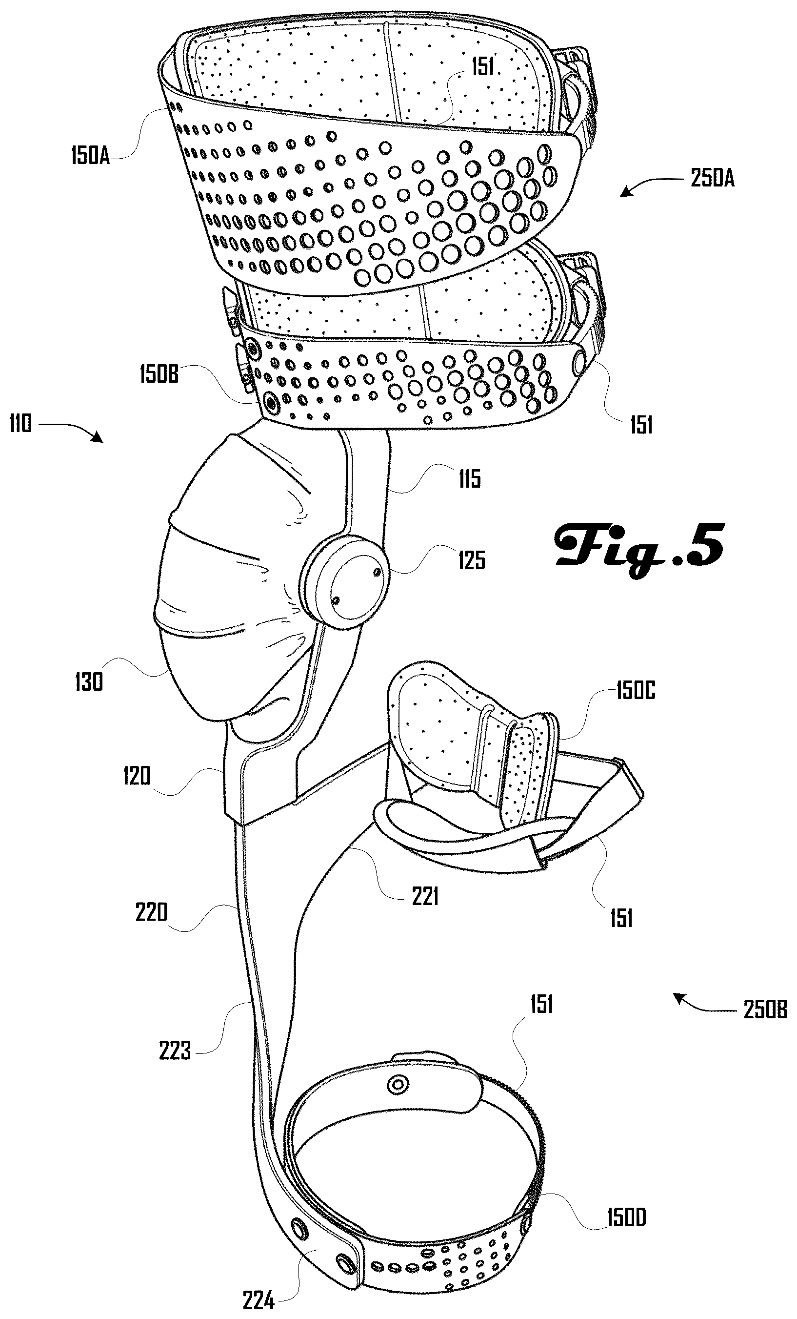 Patent US12324780 Figure 5 – Powered device to benefit a wearer during skiing
