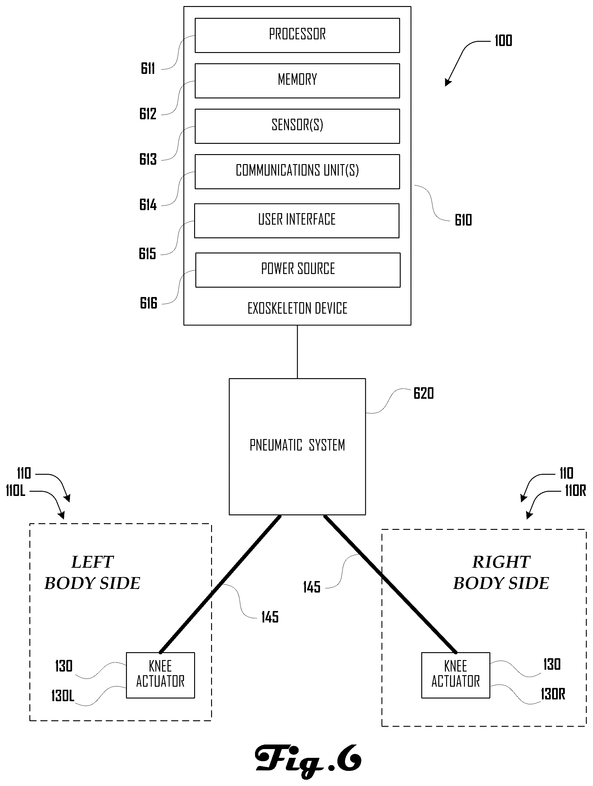 Patent US12324780 Figure 6 – Powered device to benefit a wearer during skiing
