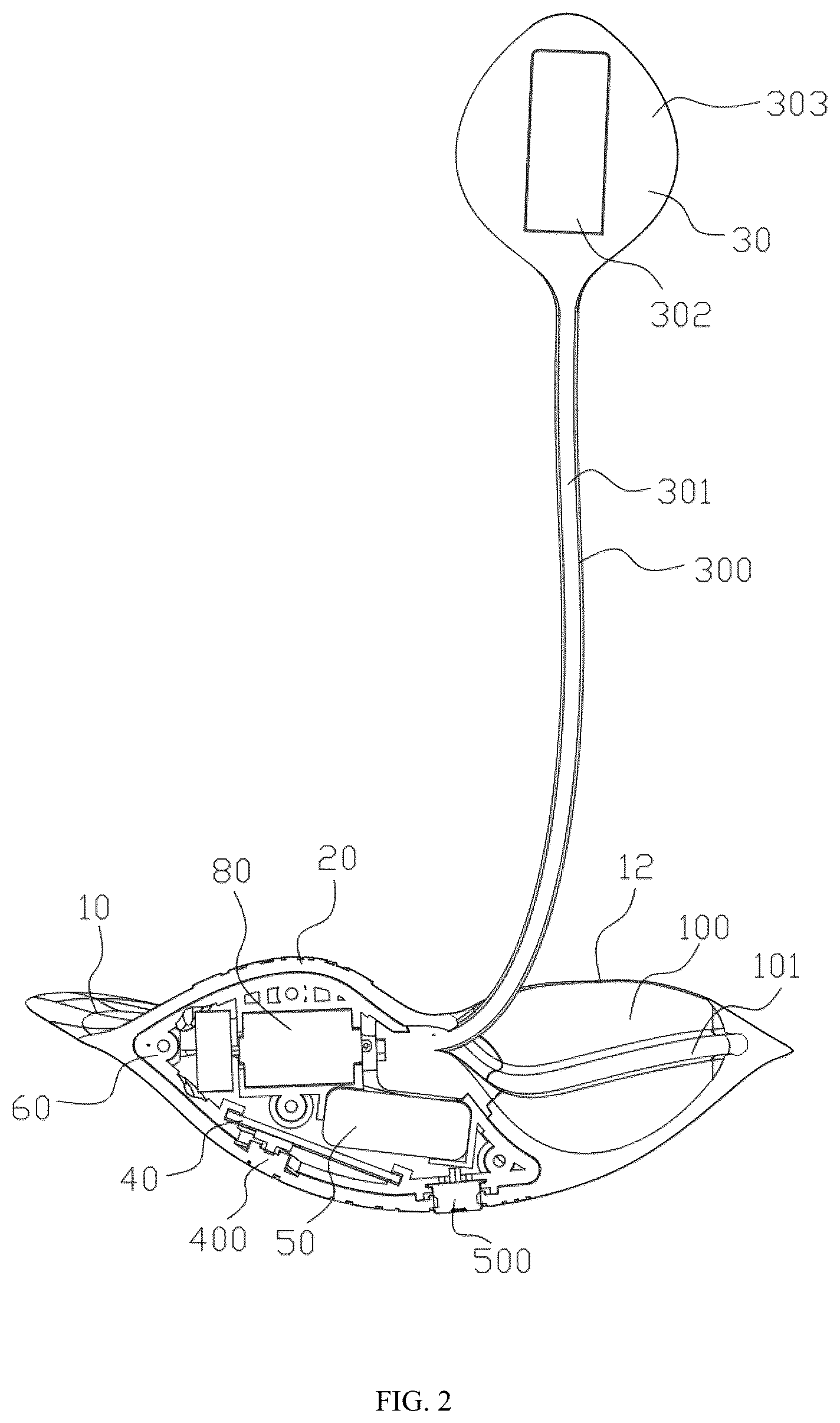 Patent US12324783 Figure 2 – Massage device and massage method