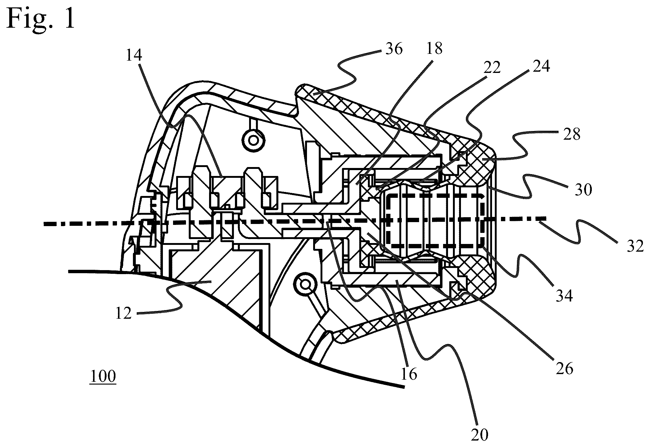 Patent US12324784 Figure 1 – Pressure field generator and stimulation device including the same