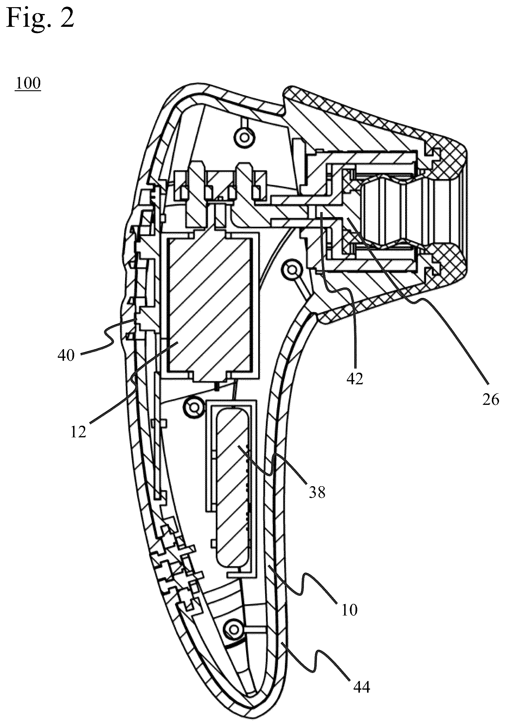Patent US12324784 Figure 2 – Pressure field generator and stimulation device including the same