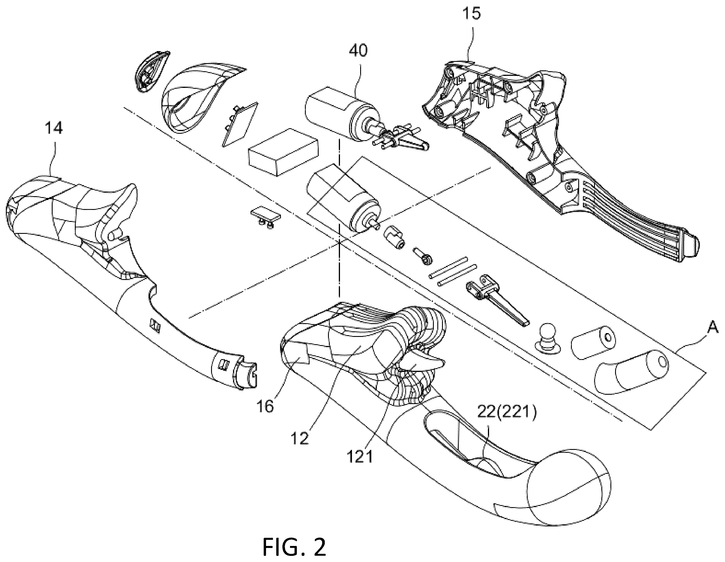 Patent US12324785 Figure 2 – Massage tool with patting structure