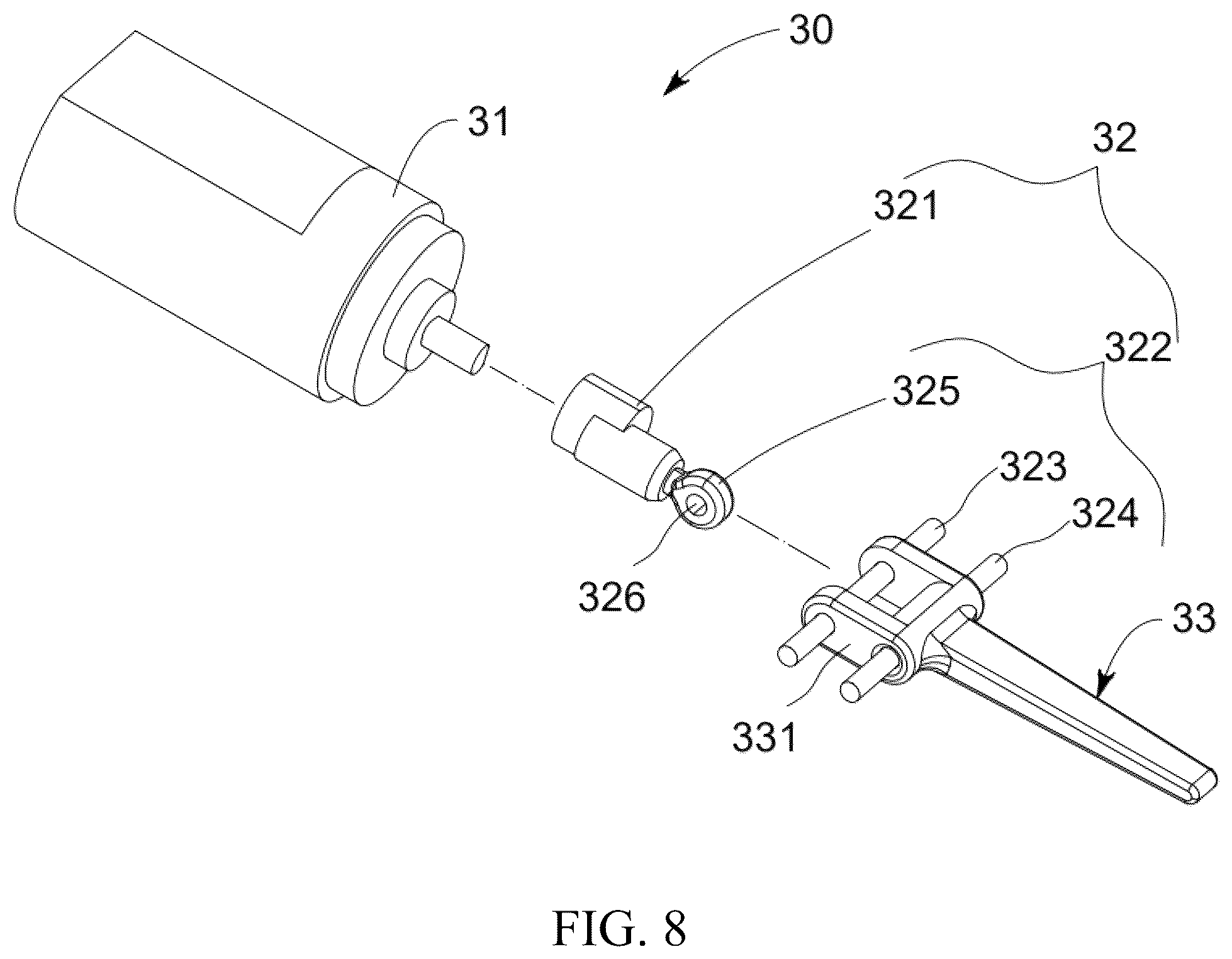 Patent US12324785 Figure 8 – Massage tool with patting structure