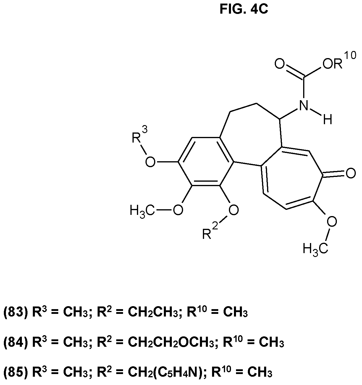 Patent US12324799 Figure 8 – Methods and uses of colchicine derivatives